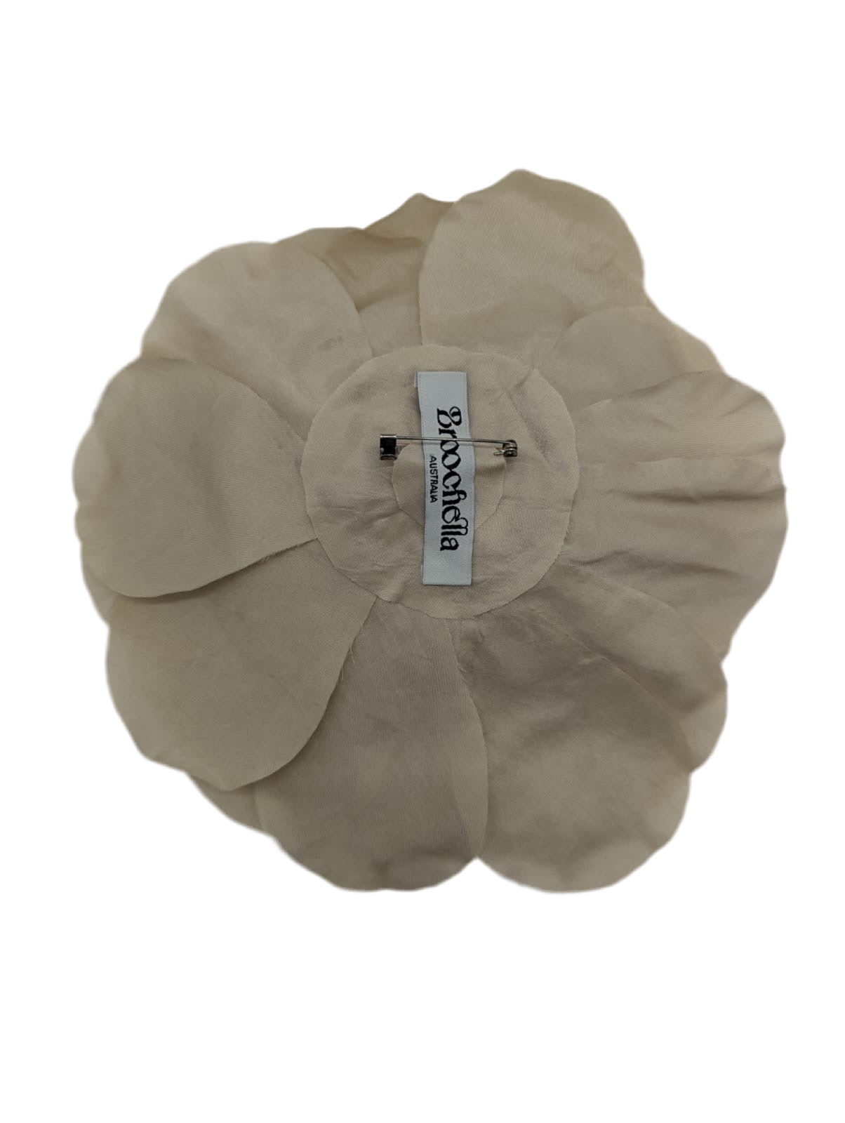 Broochella Men's Fiorita flower brooch pin large handmade luxury designer beige