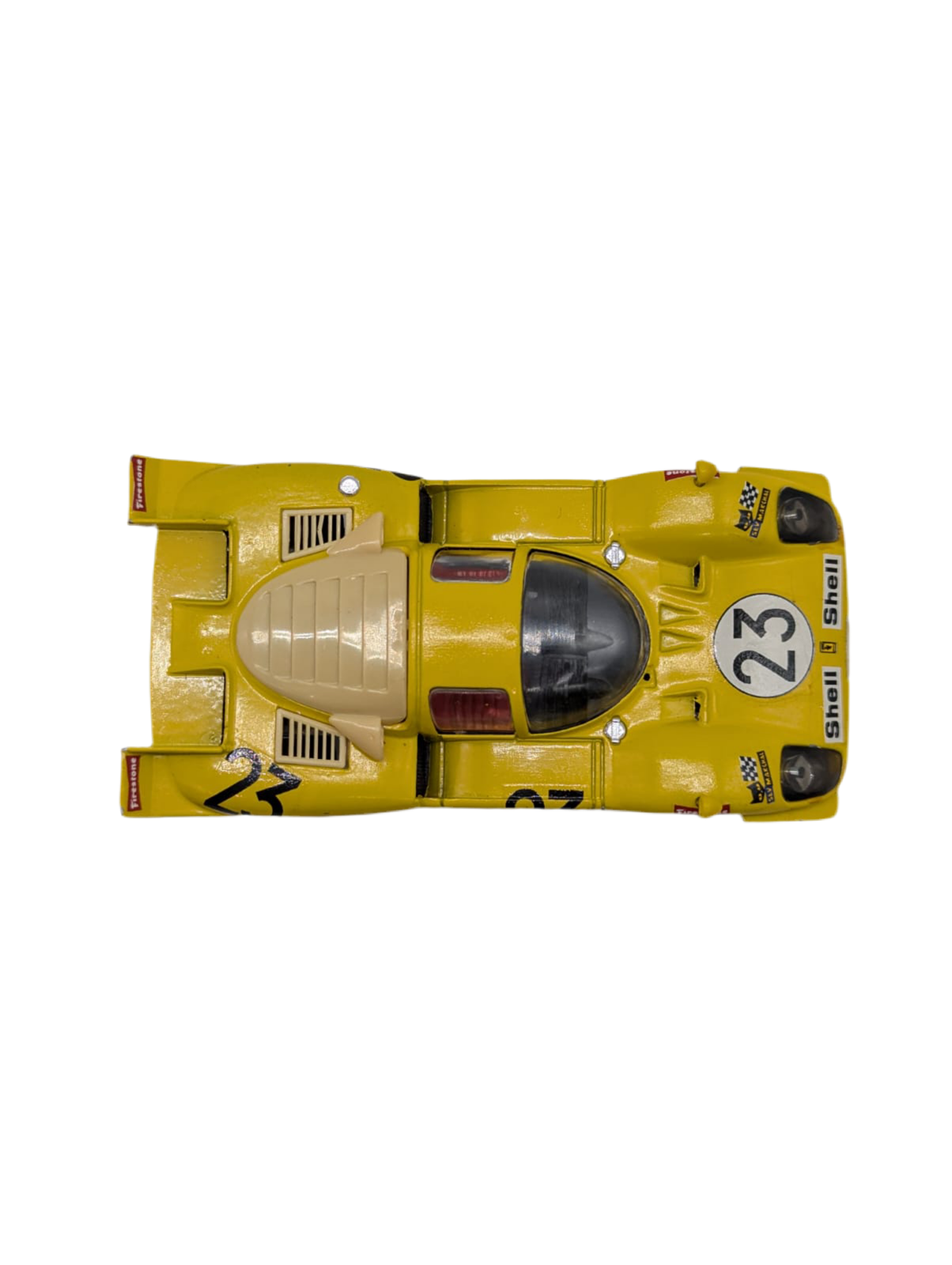 Broochella Giallo Sprint No.23 Endurance racing car Vintage Formula One yellow brooch pin men's  upcycled designer 