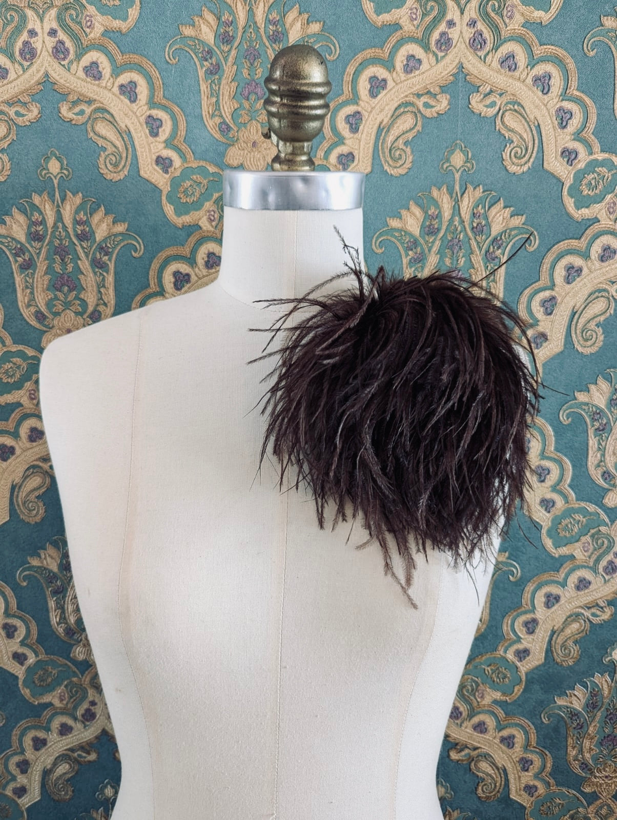 Broochella Le Pouffe feather brooch pin handmade men’s women’s designer luxury brown