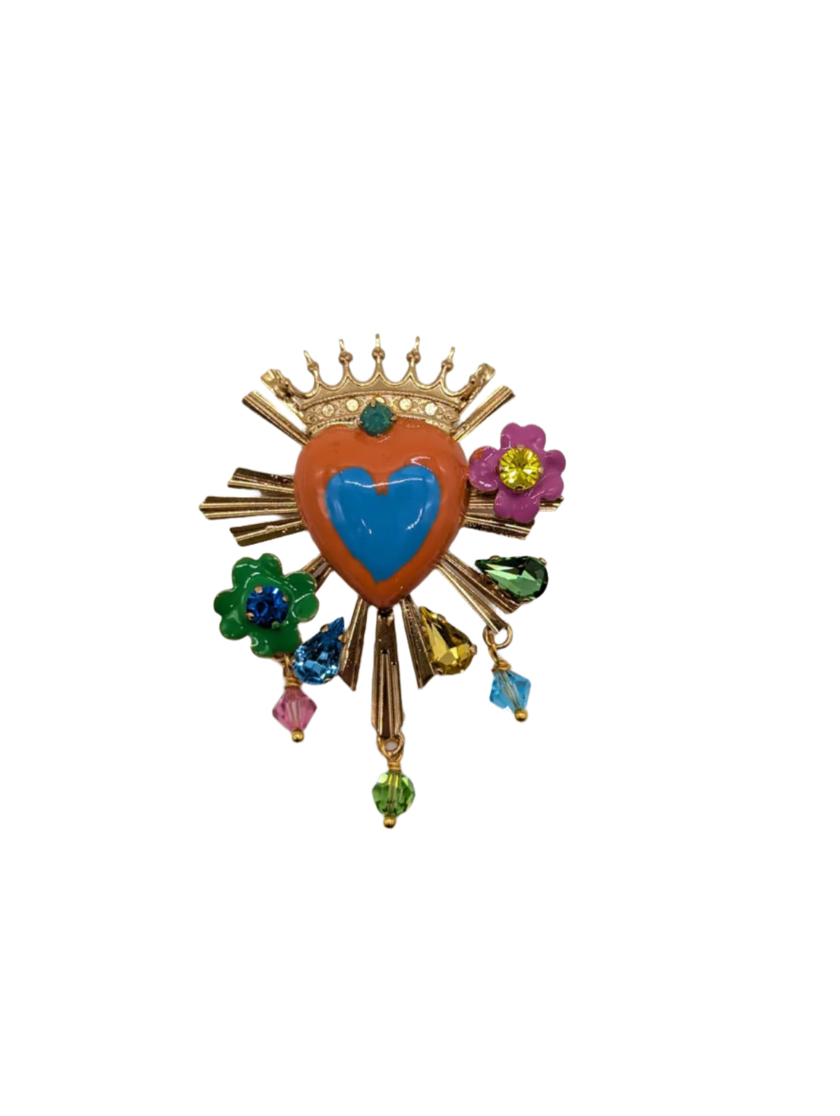 Sacro Cuore Apollonia Heart Brooch