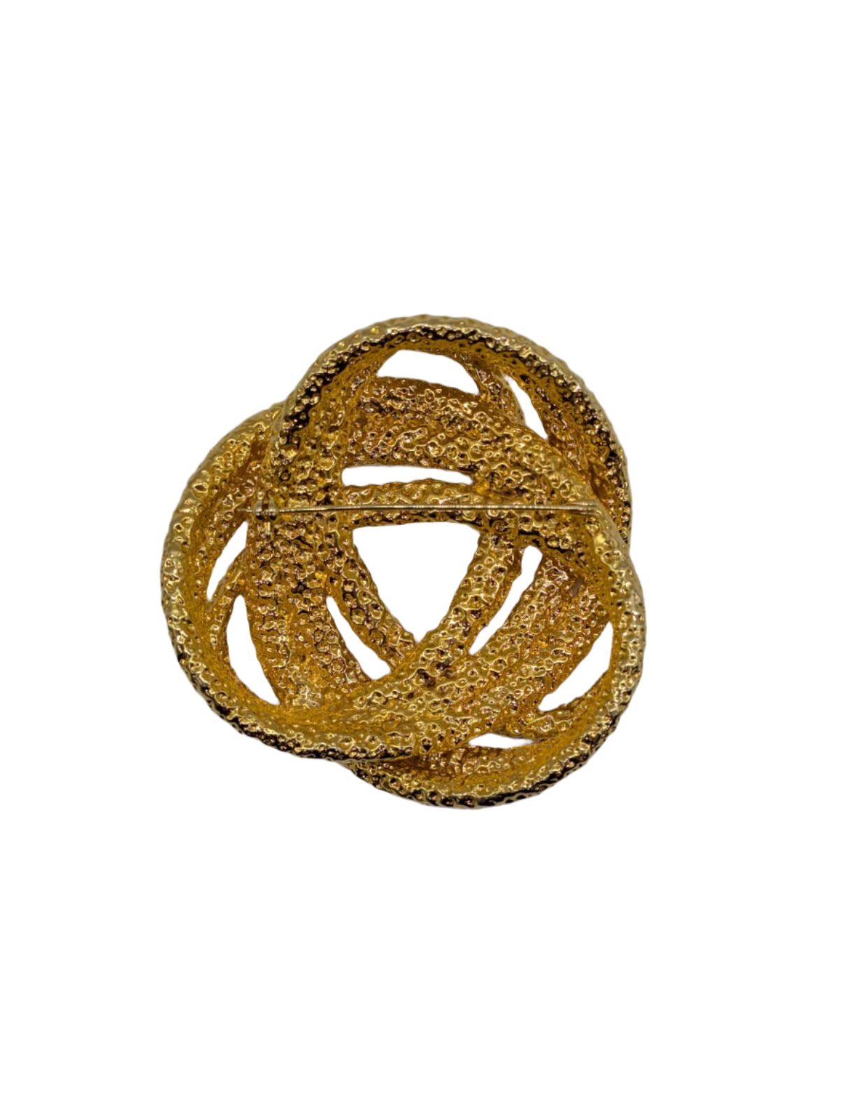 Broochella Men's Golden Knot Brooch Pin gold tone metal luxury designer 