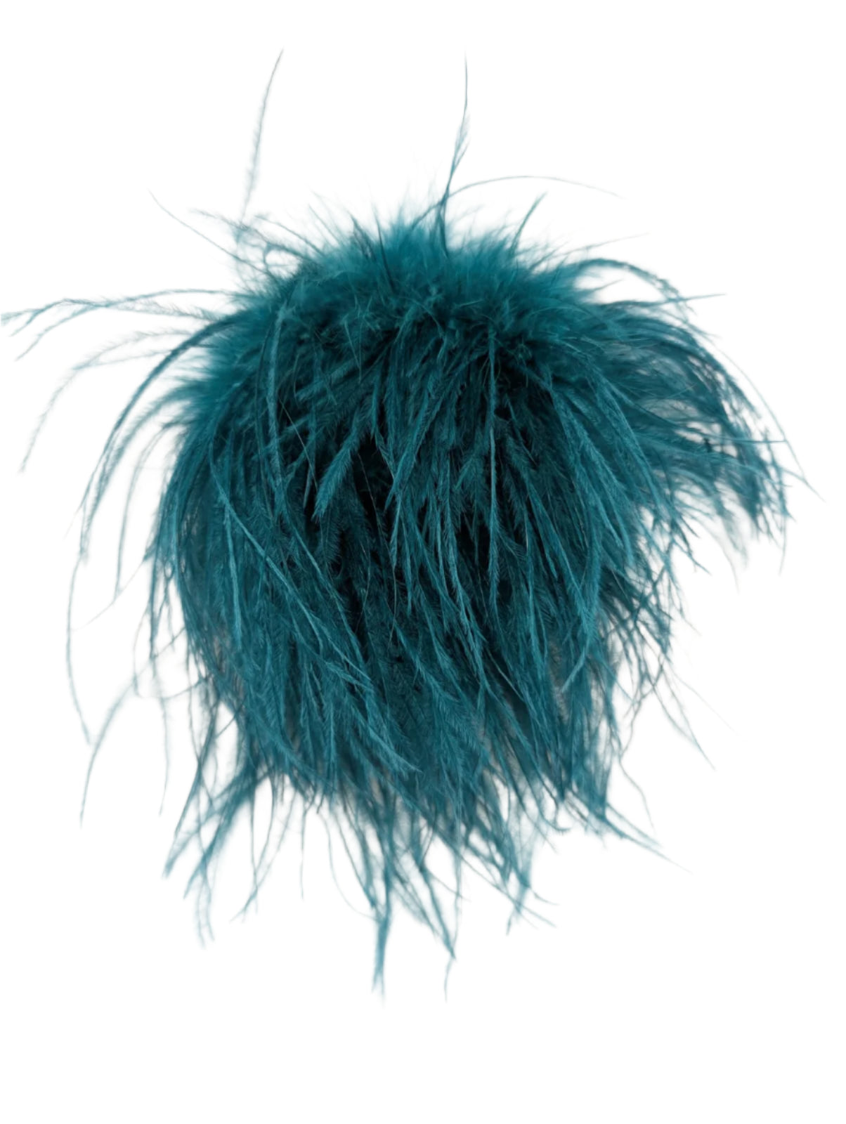 Broochella Le Pouffe feather brooch pin handmade designer luxury men’s women’s teal 