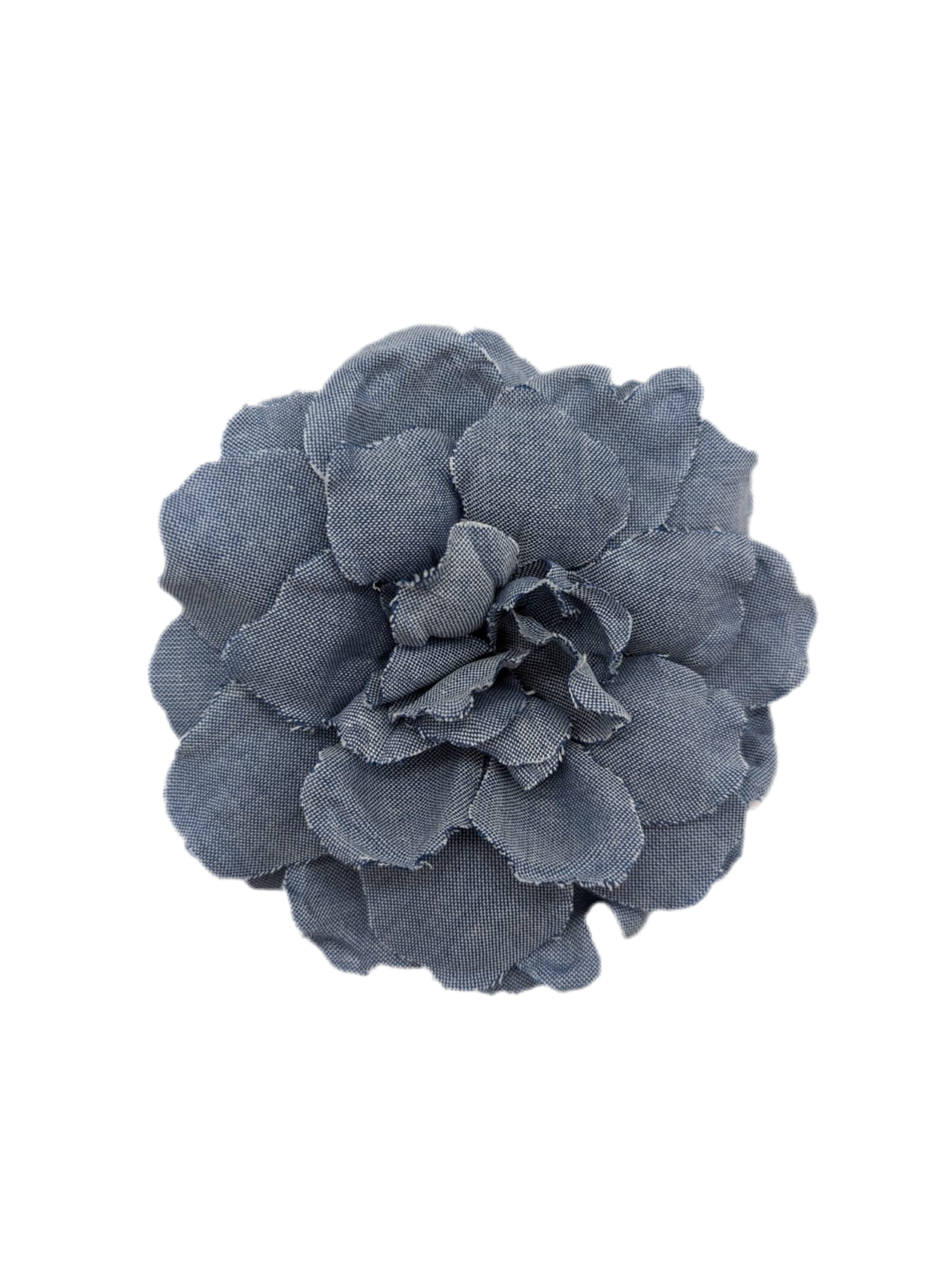 Broochella Men's flower brooch pin light blue wash handamde luxury designer 