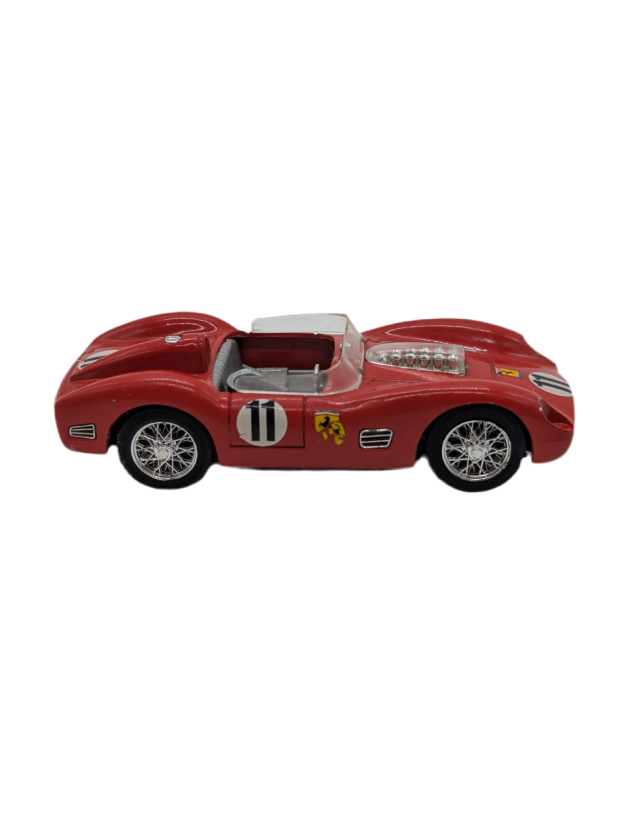 Broochella Rosso Sprint No.11 – Vintage red Open-Top Racing Car Brooch Pin luxury designer men's women's Scuderia d'Oro  upcycled