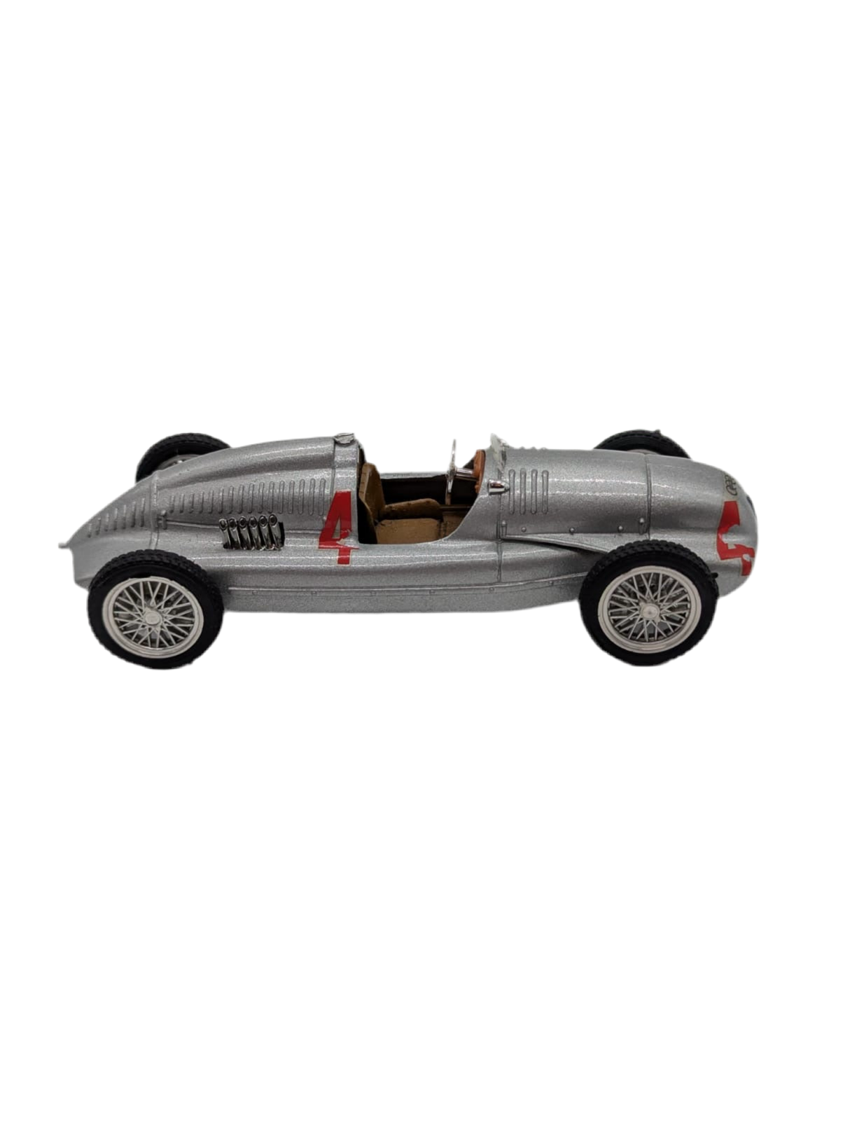 Argento No.4 – Vintage Silver Bullet Racing Car Brooch
