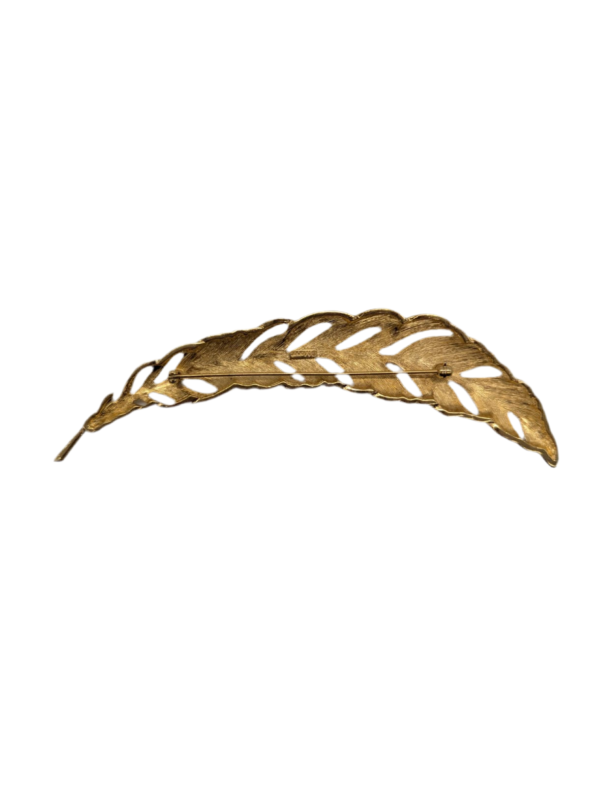 Broochella Quill vintage feather gold tone metal luxury designer men's women's 