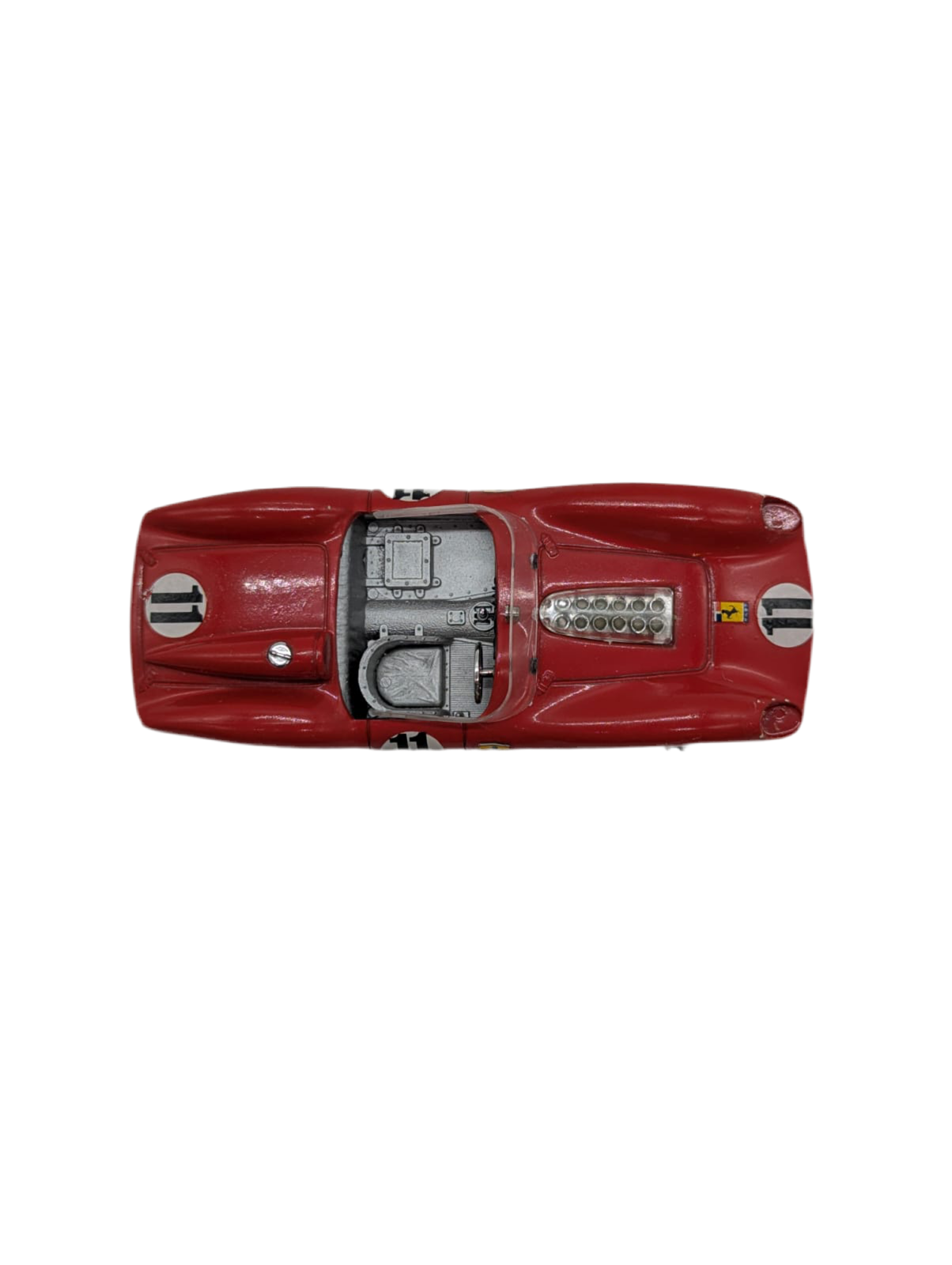 Broochella Rosso Sprint No.11 – Vintage red Open-Top Racing Car Brooch Pin luxury designer men's women's Scuderia d'Oro  upcycled