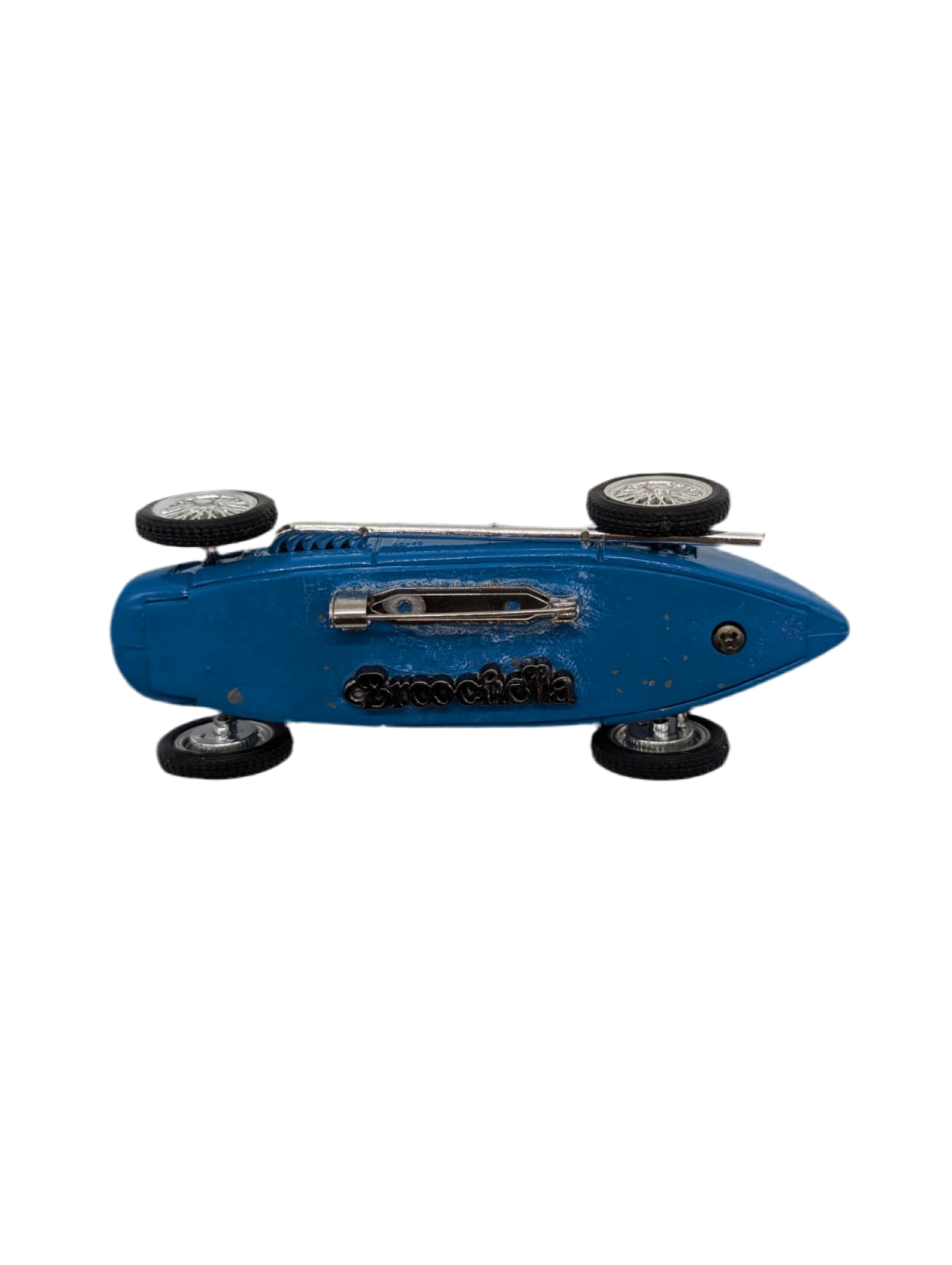 Broochella Blue Veloce No.5 vintage Grand Prix racing car brooch pin blue women’s men’s designer 