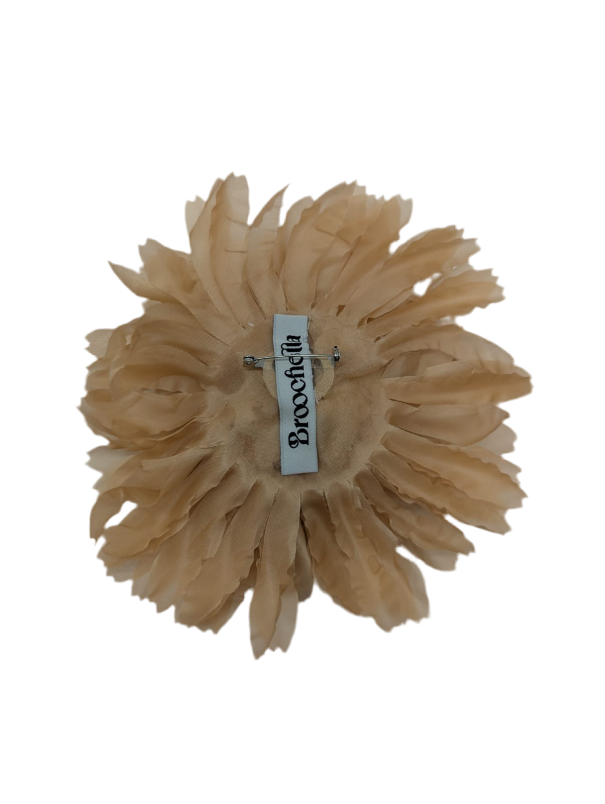 Broochella Men’s Calendula flower brooch pin handmade luxury designer peach