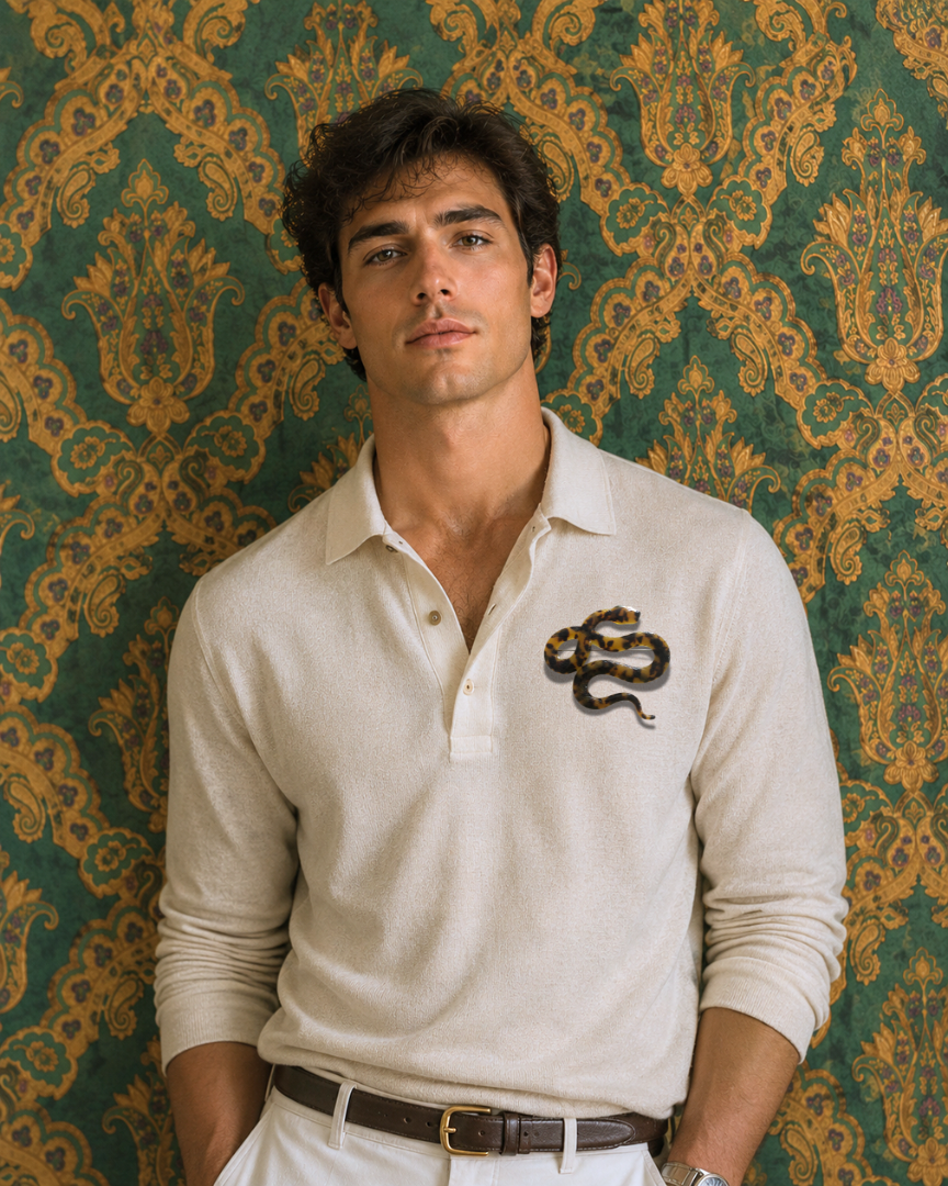 Men's Animalia Tortoiseshell Snake Brooch