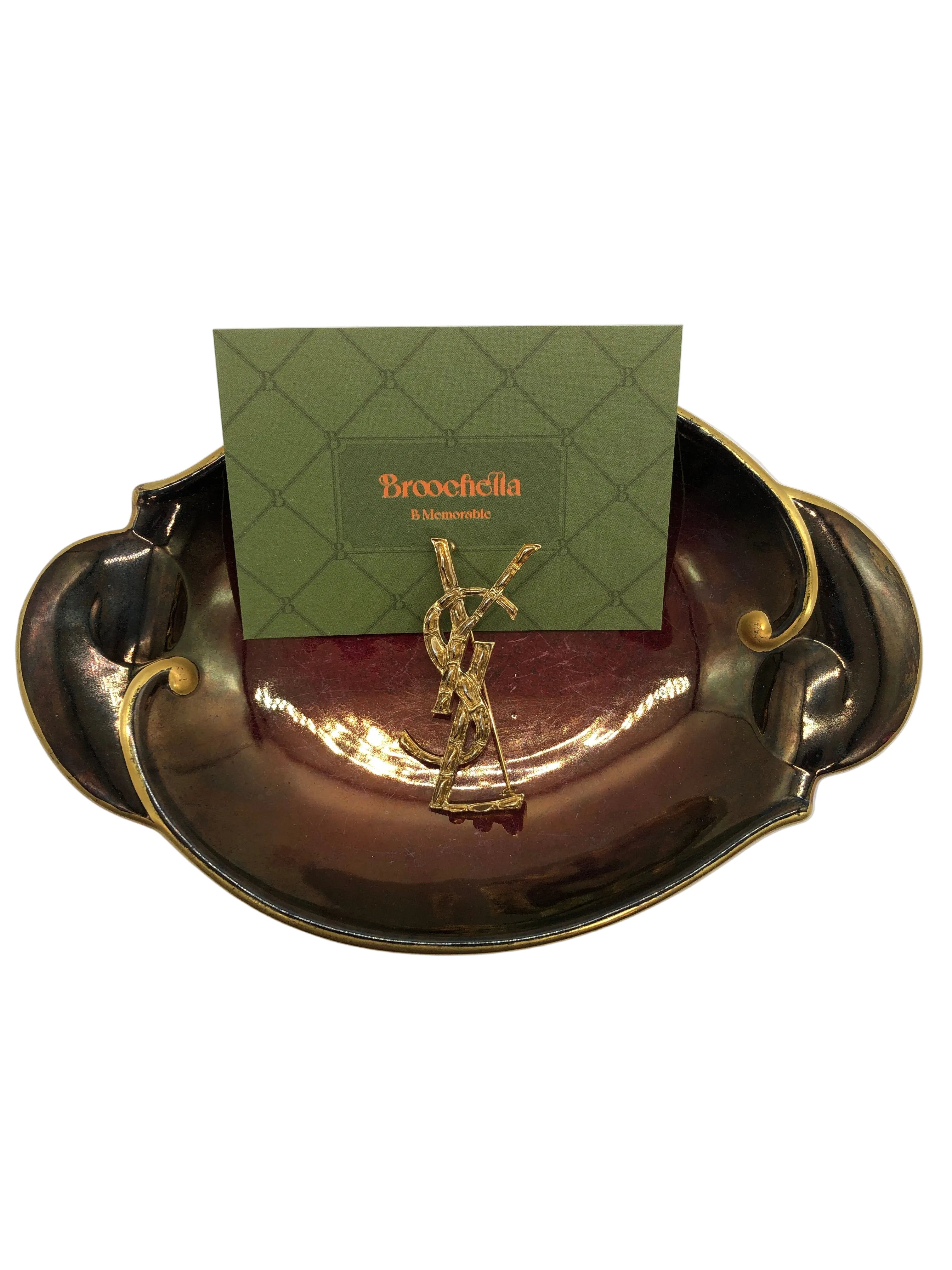 Yves Saint Laurent Vintage Logo Brooch