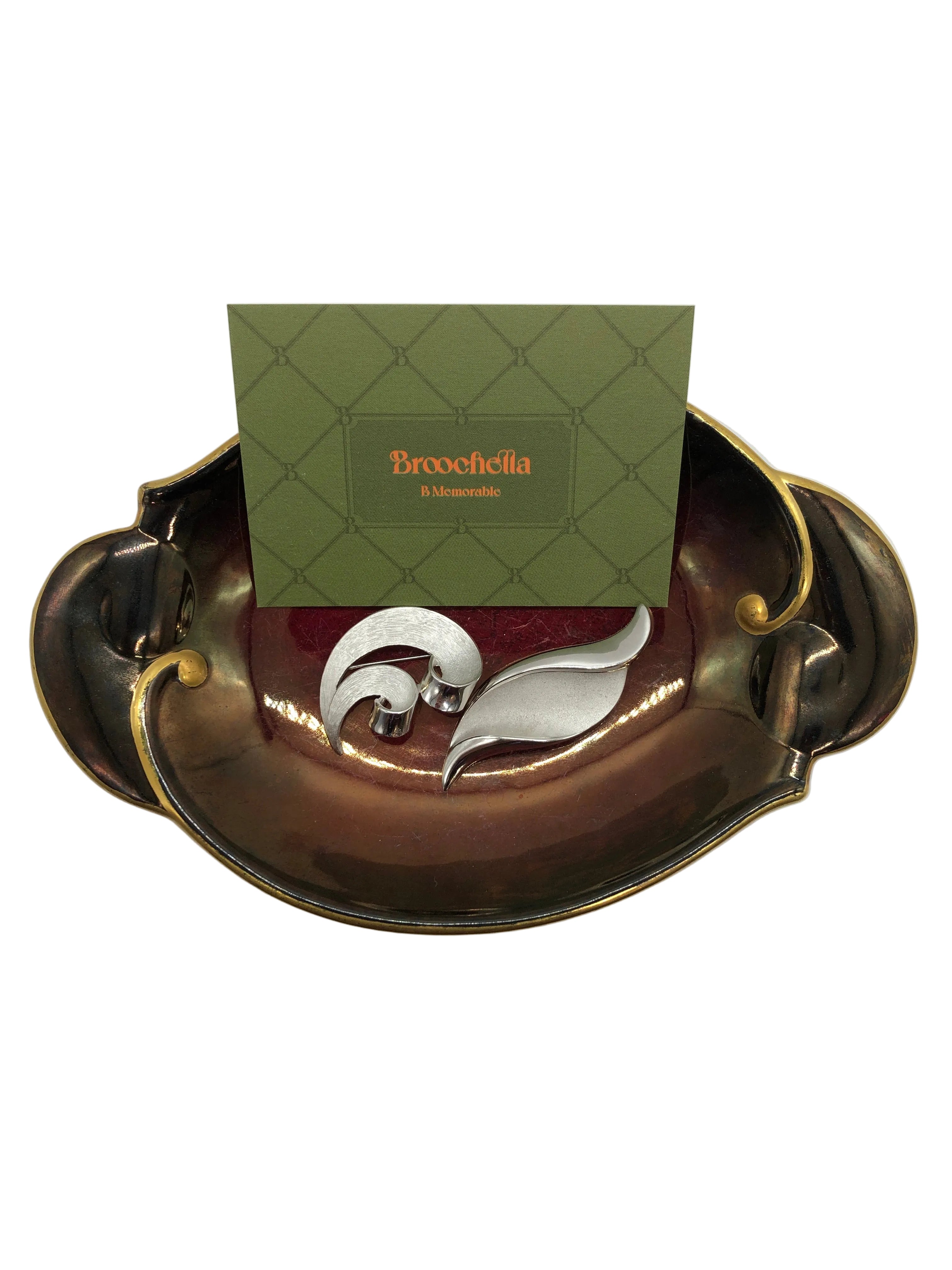 Trifari Silver Tone Vintage Brooch Set