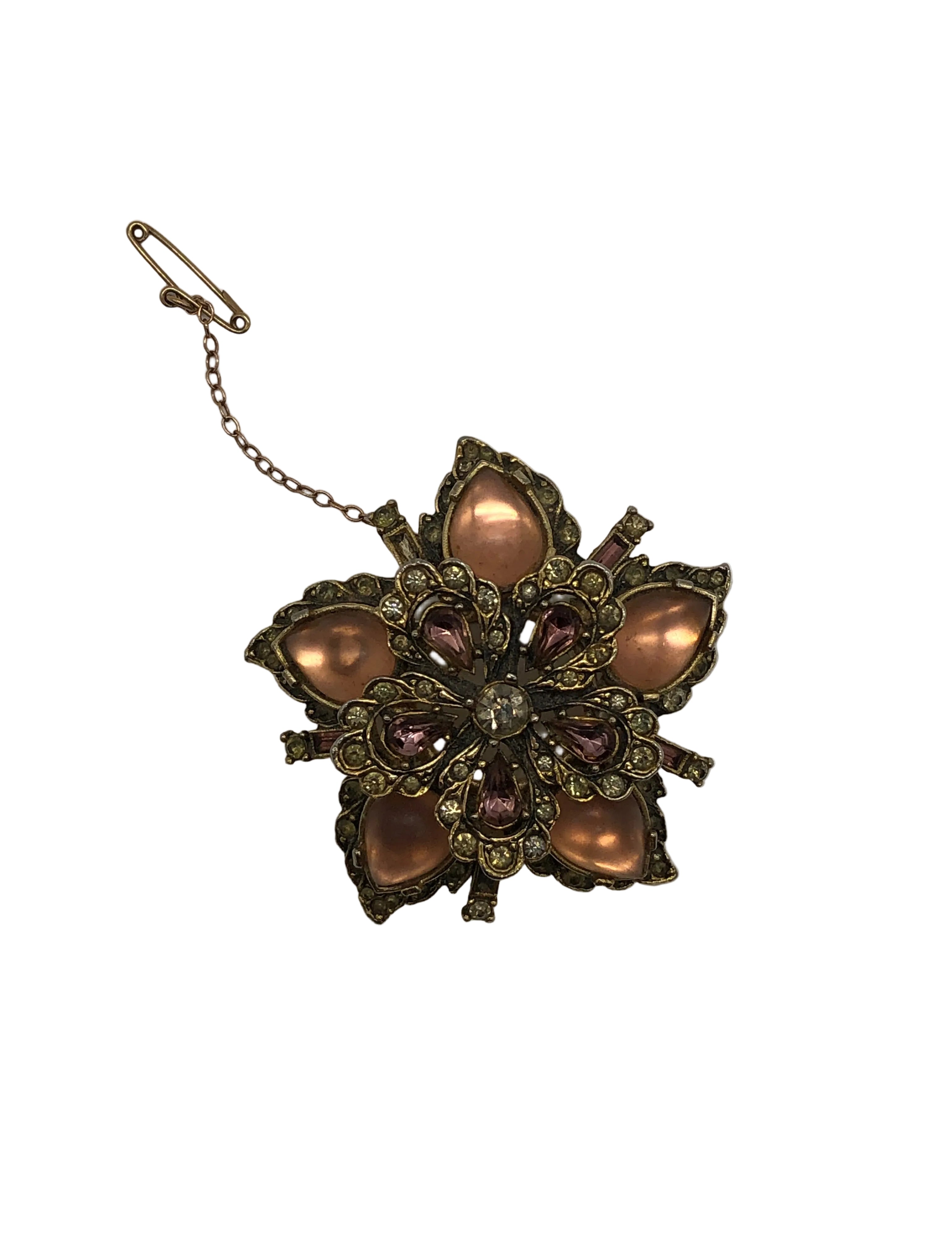 Fleur de Champagne Arcansas Vintage Brooch