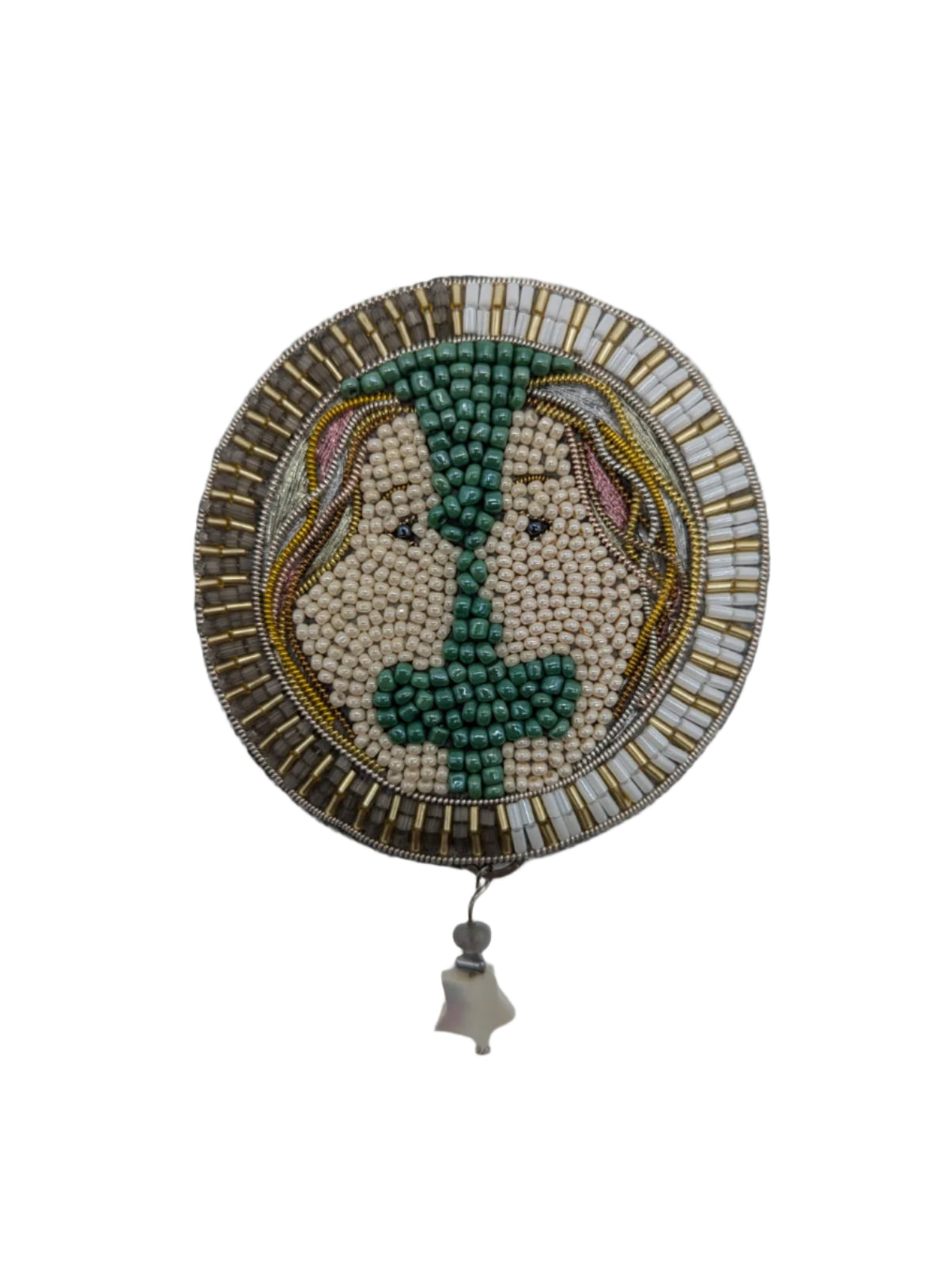 Broochella Gemini zodiac brooch pin hand beaded luxury designer men's women's