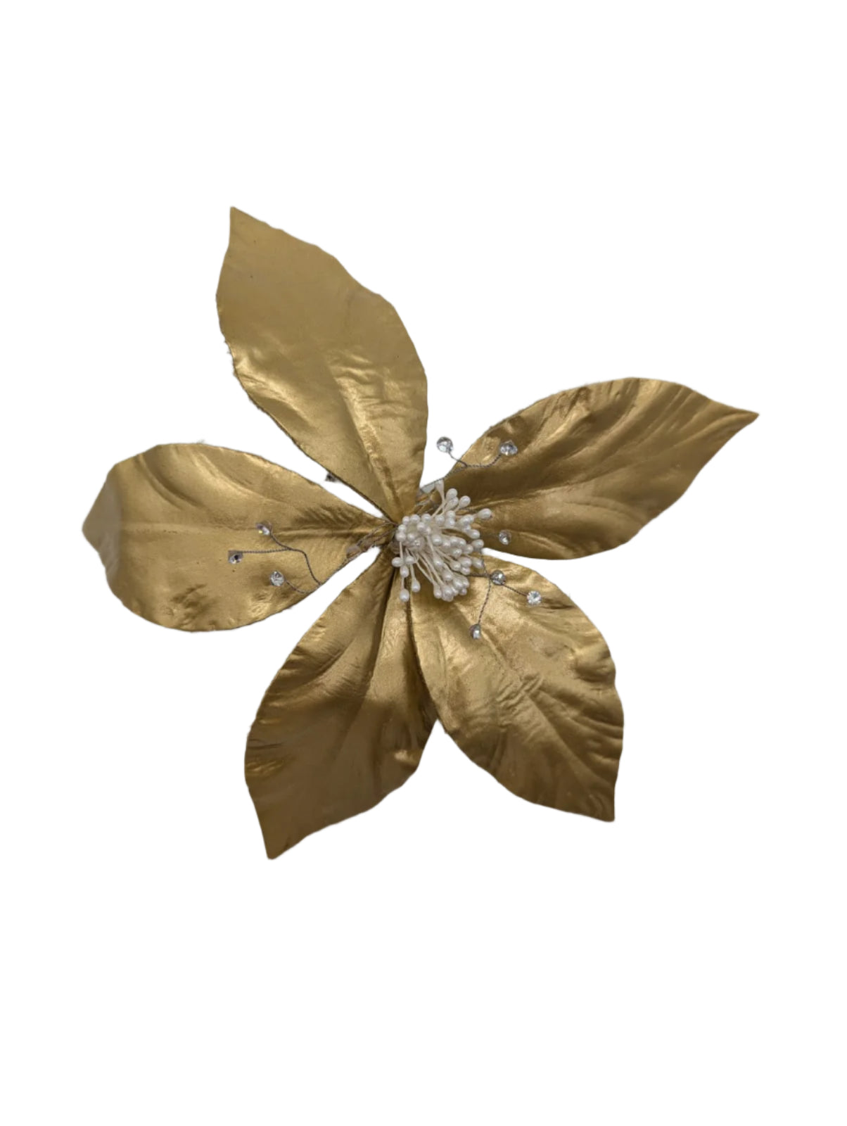 Broochella Giglio flower brooch pin patent leather handmade crystal centre luxury designer men's women's gold