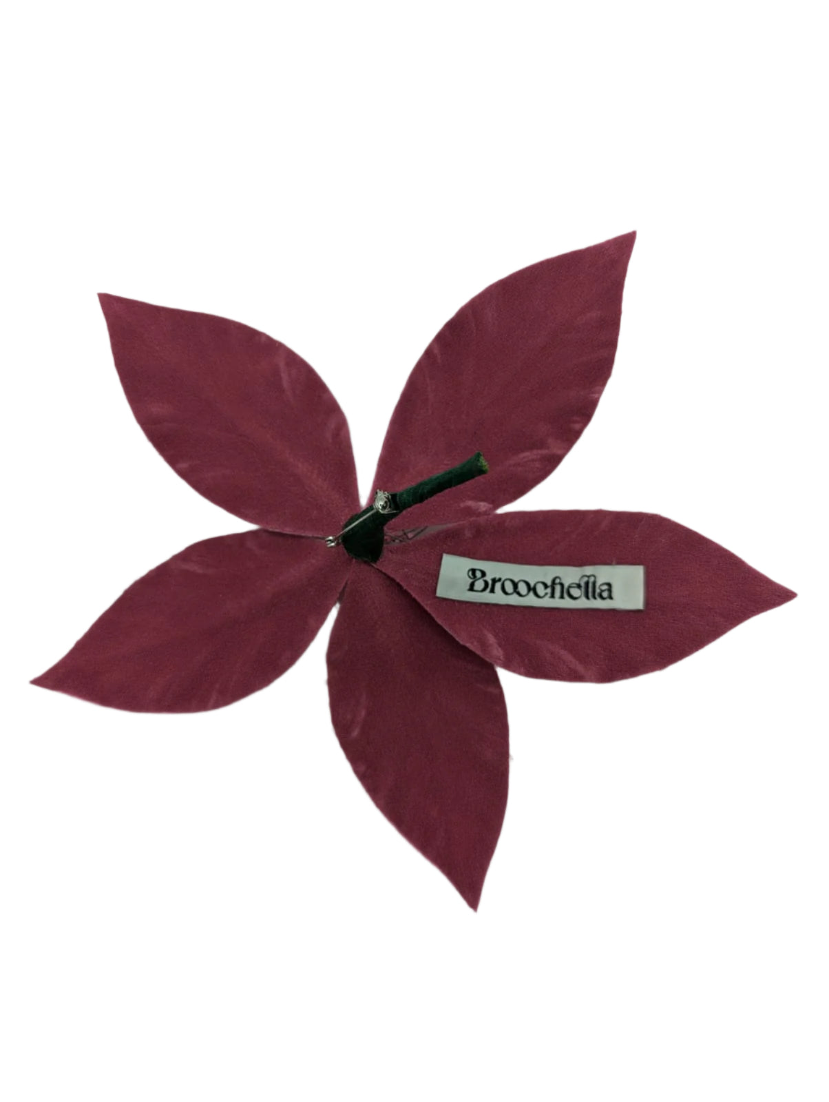 Broochella Giglio flower brooch pin patent leather handmade crystal centre luxury designer men's women's pink