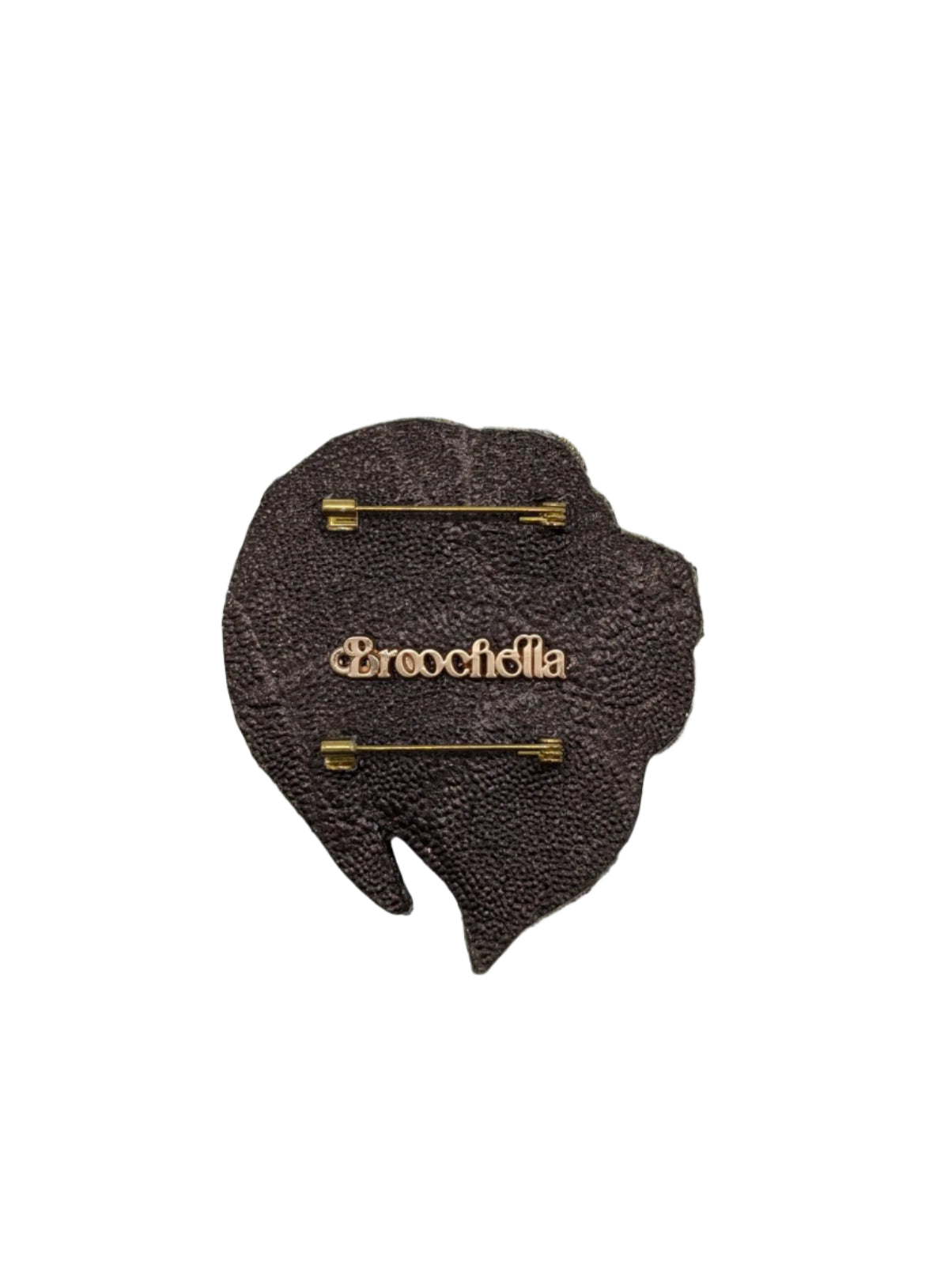 Broochella small lion brooch pin black gold hand beaded sequin luxury designer handmade men’s women’s 