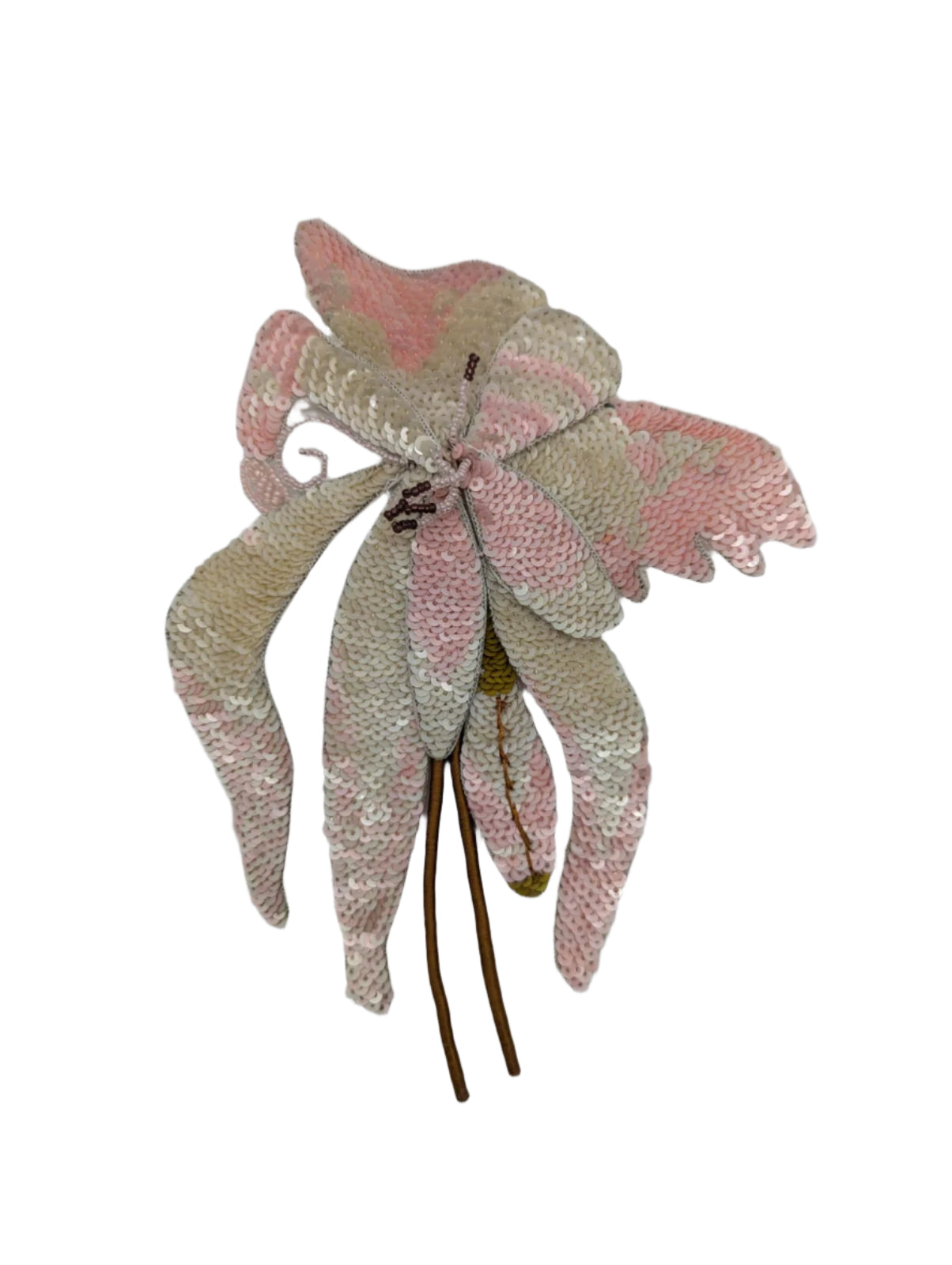 Broochella Orchid Ingioiellato flower brooch pin handmade sequin pink white luxury designer men's women's 