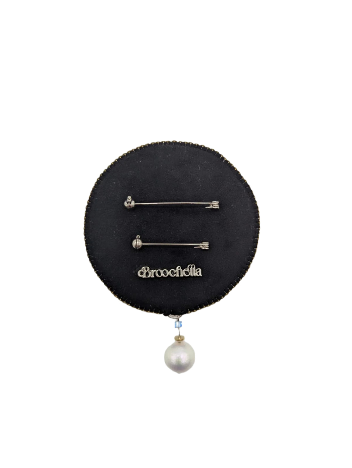 Broochella Pisces Zodiac hand beaded sequin brooch pin handmade luxury designer luxury men's women's blue