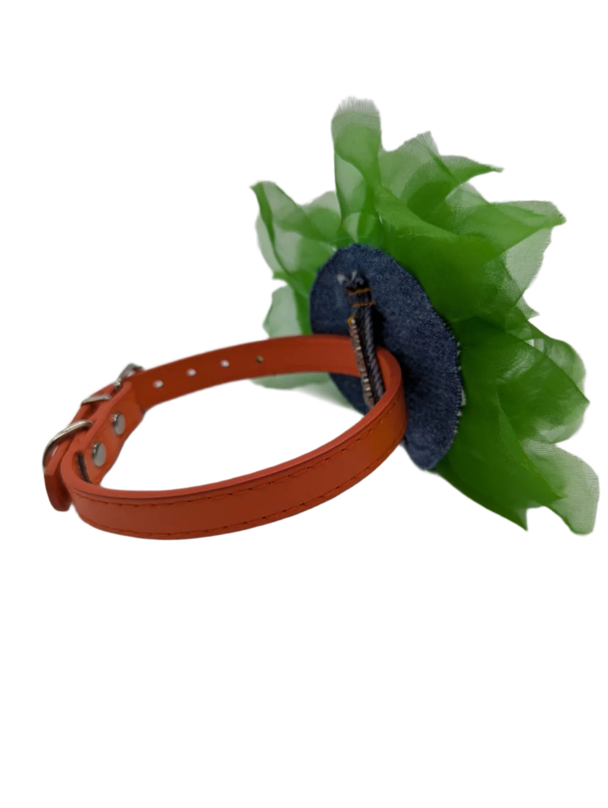 Broochella Poochella pet dog flower collar  accessory handmade luxury designer green brooch