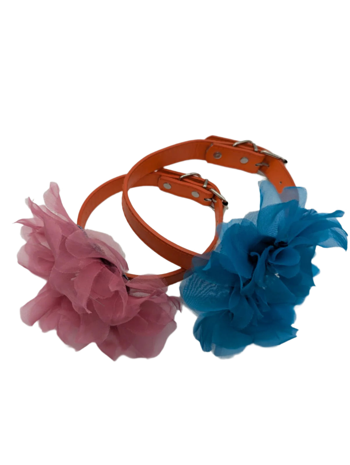 Broochella Poochella pet dog flower collar  accessory handmade luxury designer blue blush pink brooch