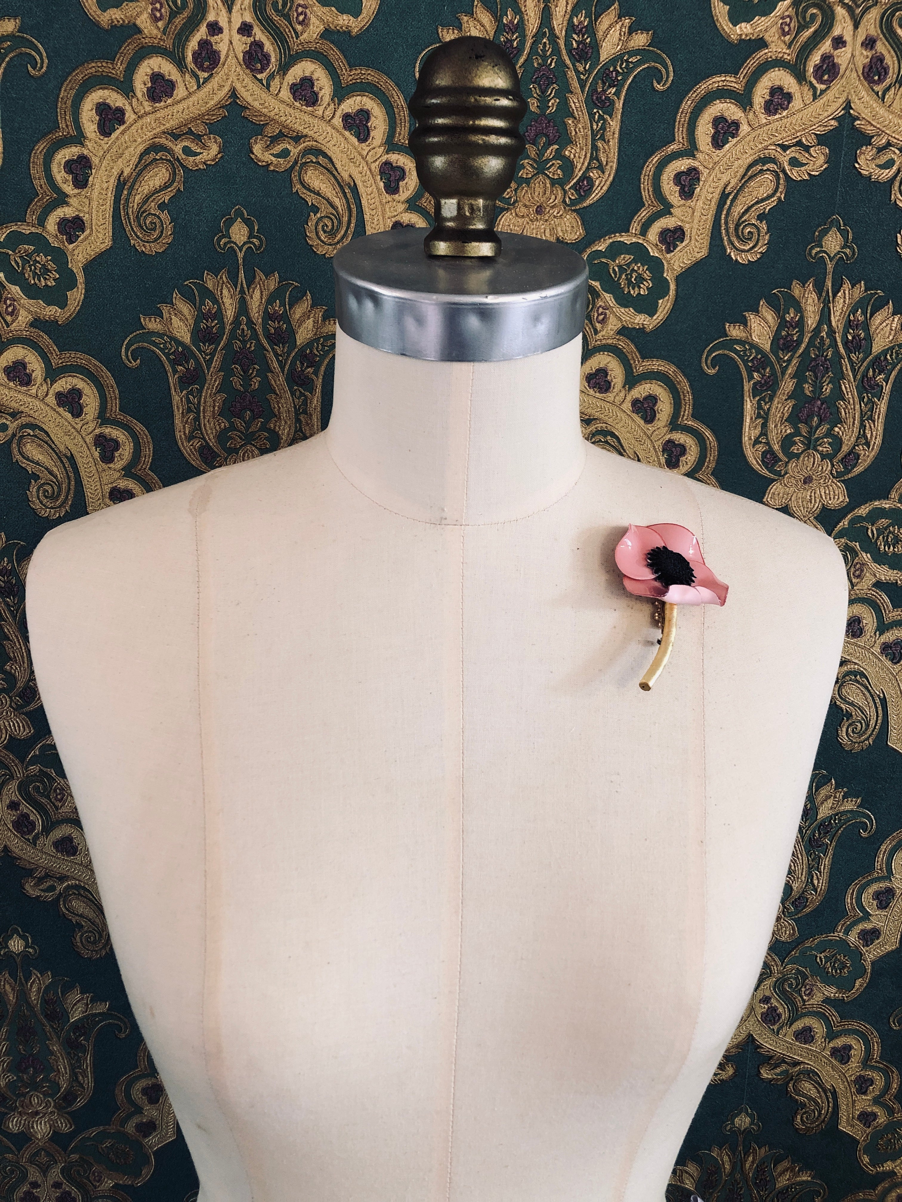 Broochella Fabrice Flower brooch pin Figural acetate handmade made in France luxury designer men's women's accessory pink