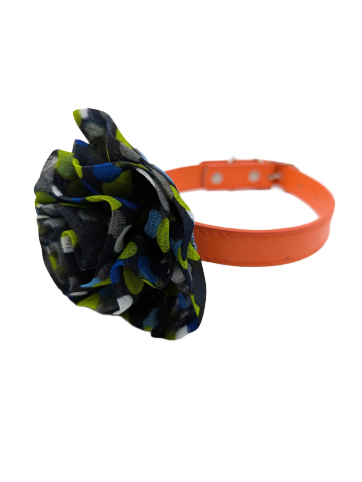 Broochella Brassica  Poochella Dog Pet flower brooch accessory handmade designer luxury polka dot spots green blue collar