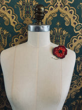 Load image into Gallery viewer, Poppy Hand-beaded Brooch
