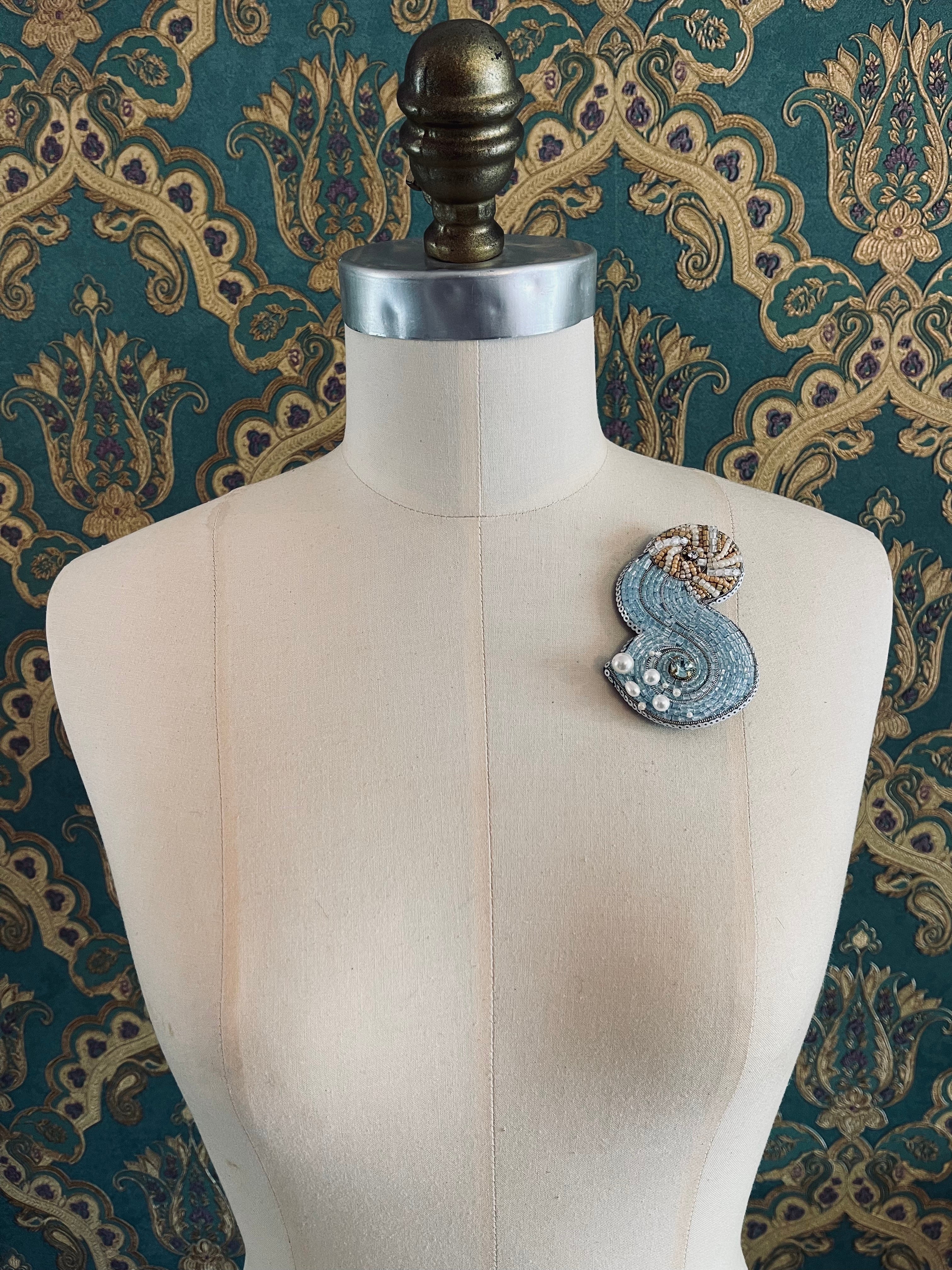 Aquarius Zodiac Brooch Pin