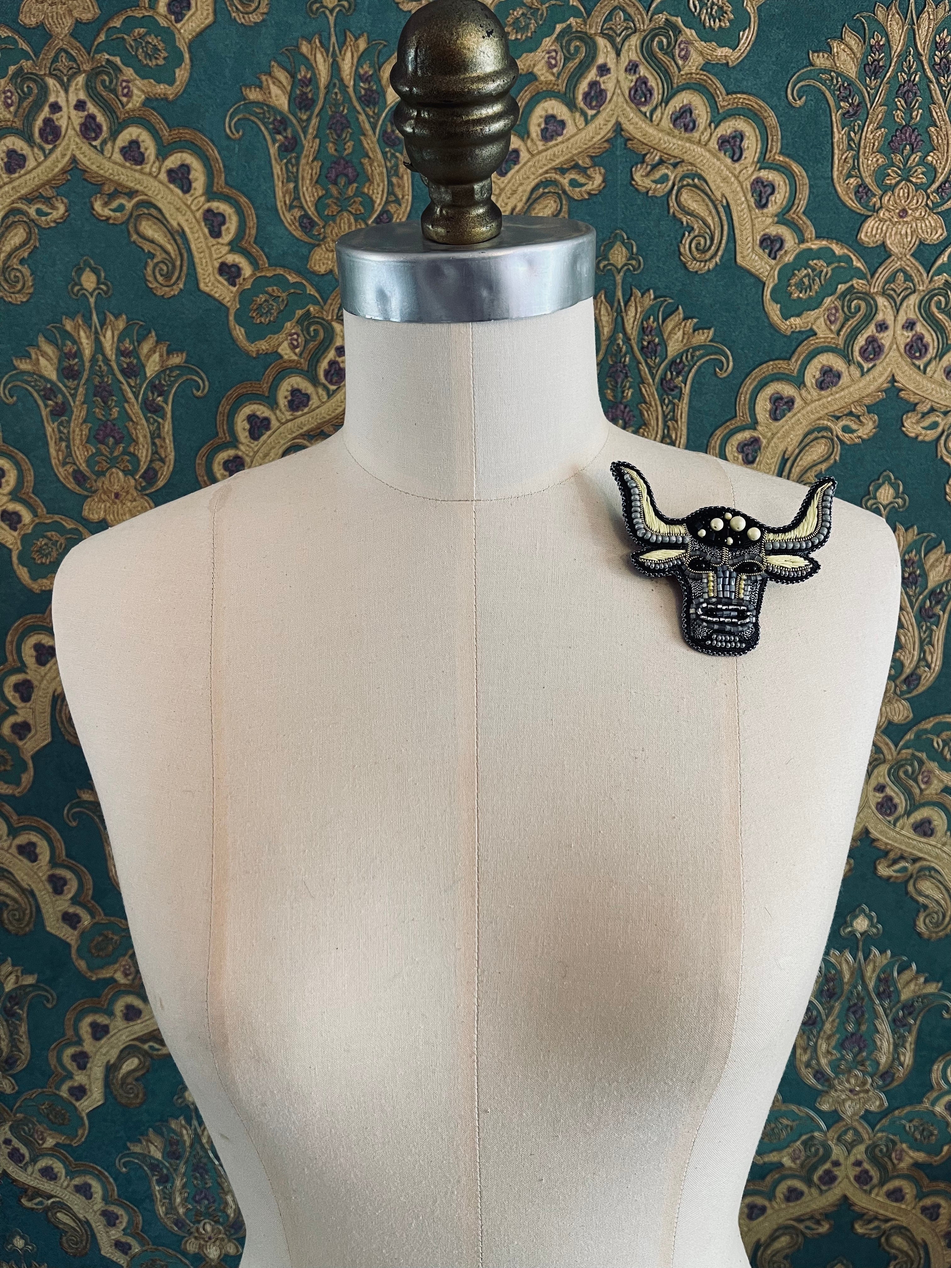 Taurus Zodiac Brooch Pin