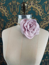 Load image into Gallery viewer, Florella Flower Choker - Stripes &amp; Checks
