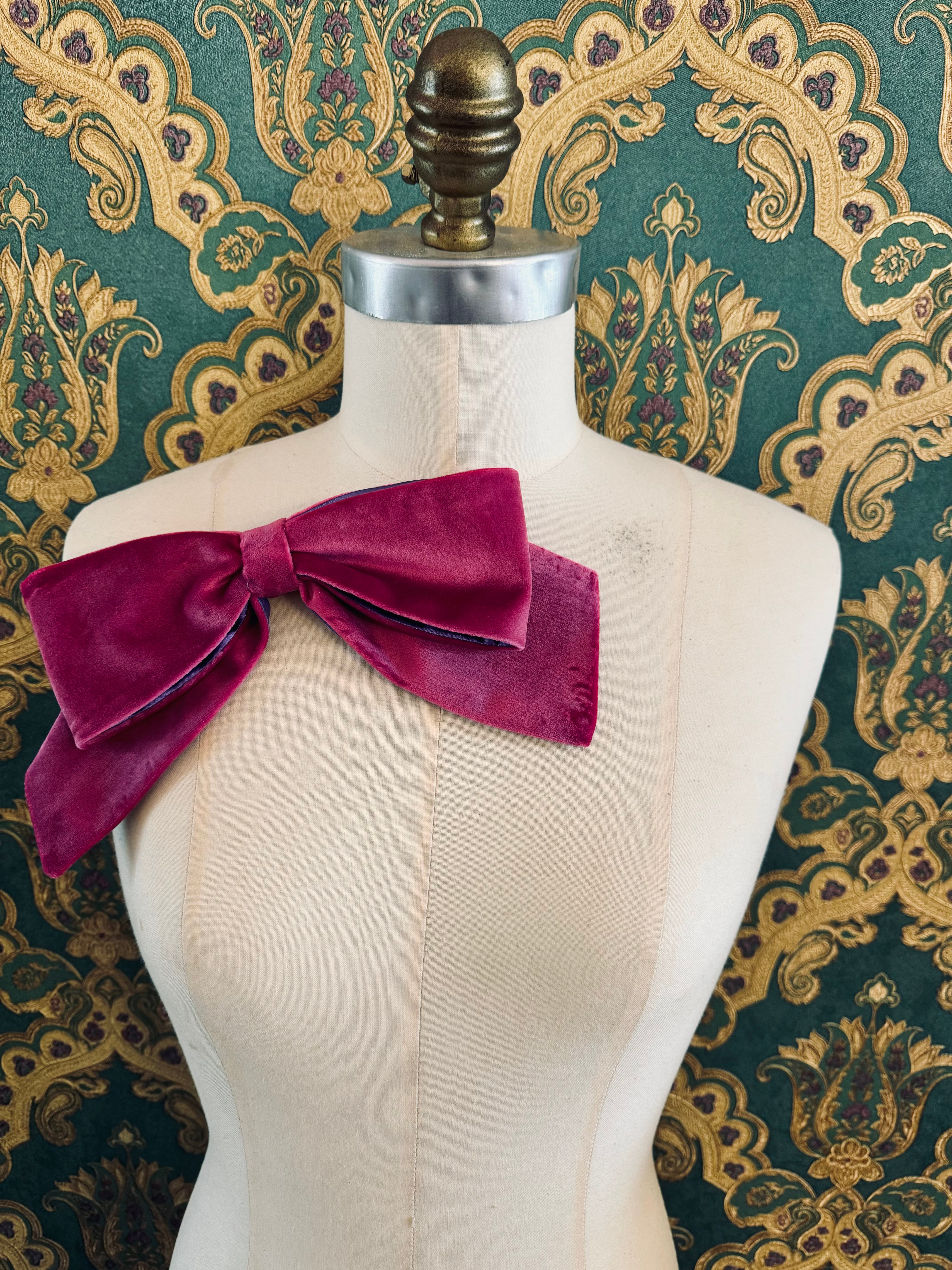 Velvet Bows - Magenta/Purple