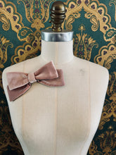 Load image into Gallery viewer, Velvet Bows - Pink/Navy
