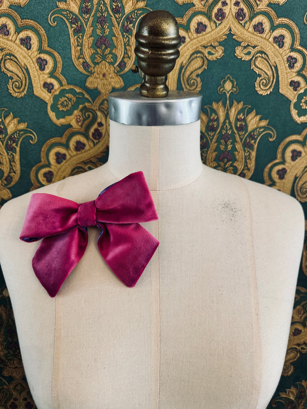 Velvet Bows - Magenta/Purple