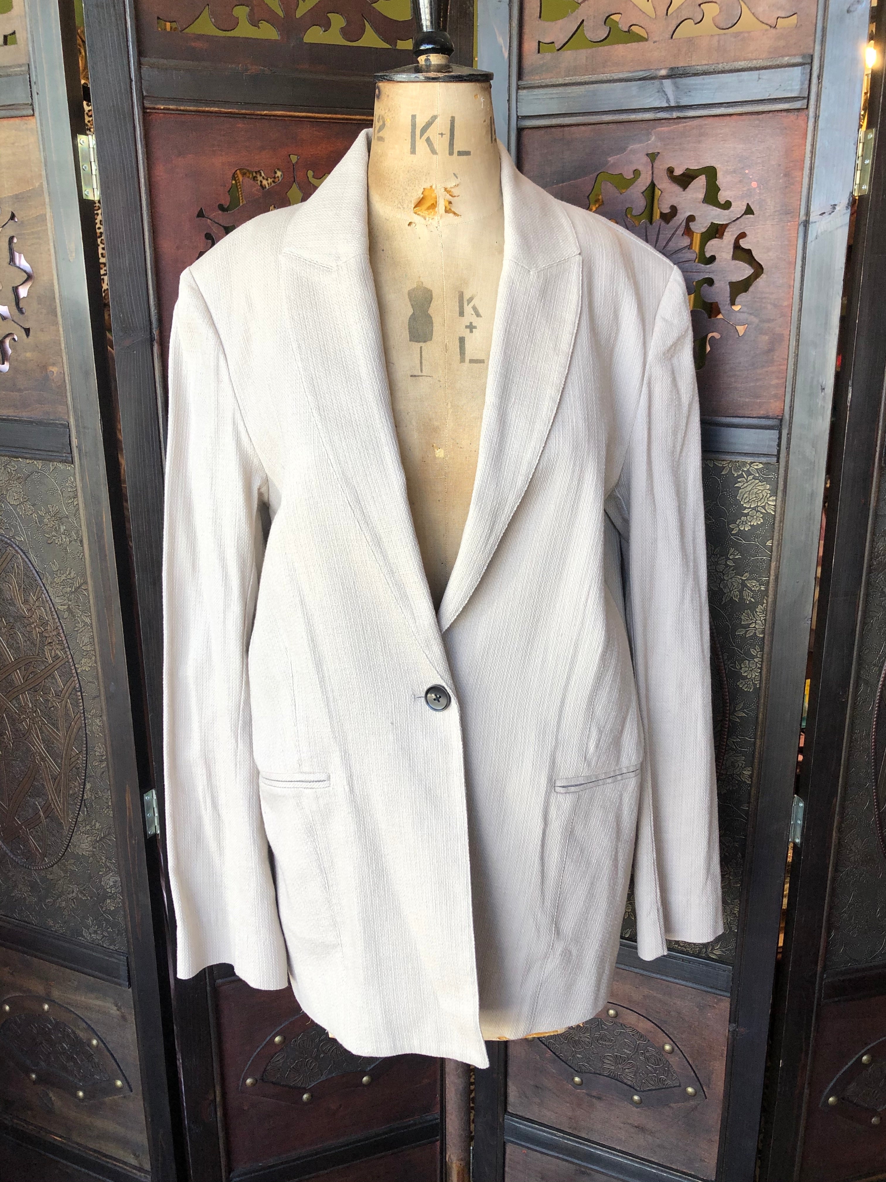 Bec + Bridge Beige Blazer AU 8 cotton luxury designer