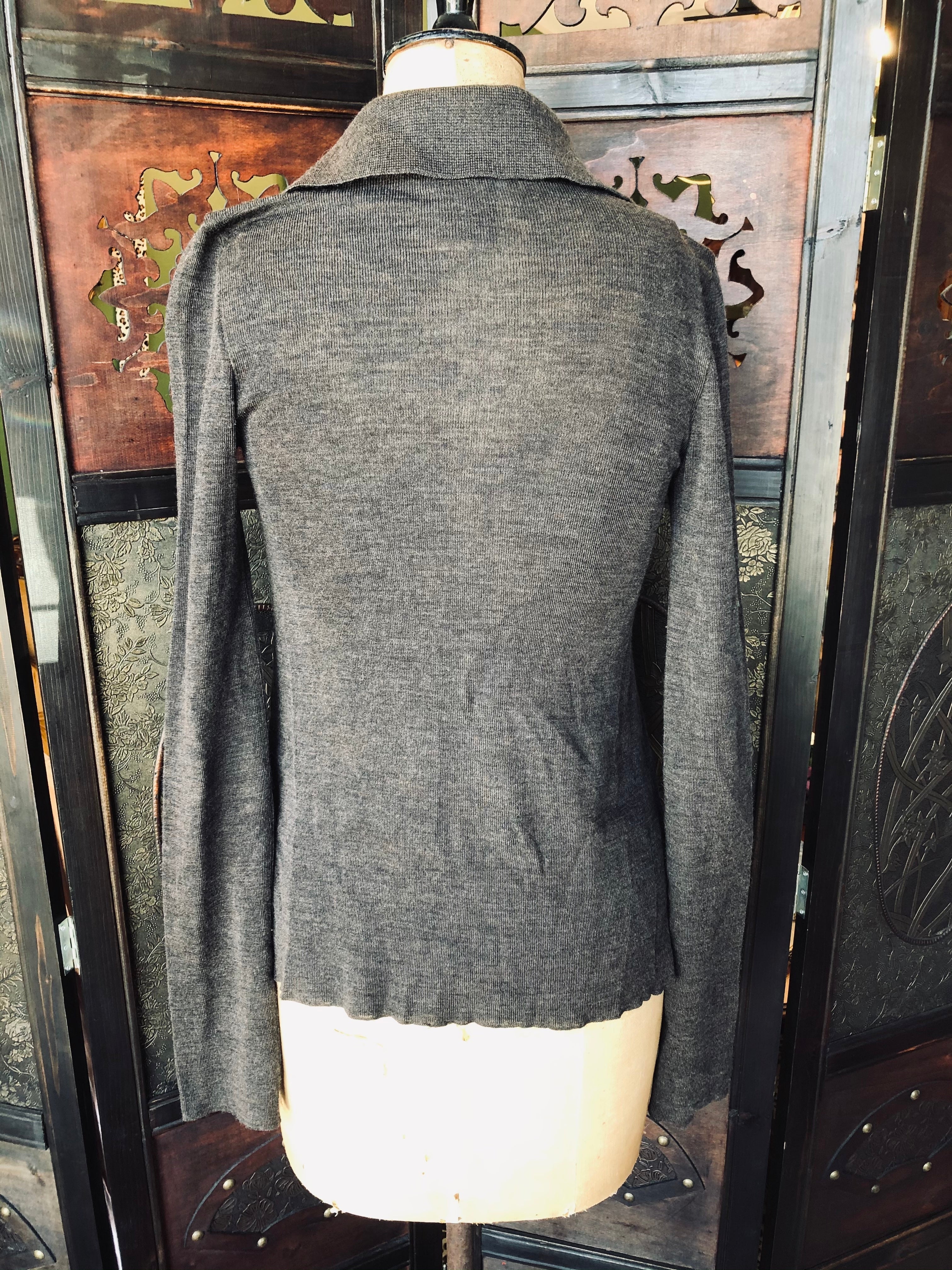 Scanlan Theodore Merino Wool Cardigan – Chocolate Brown | Size Small