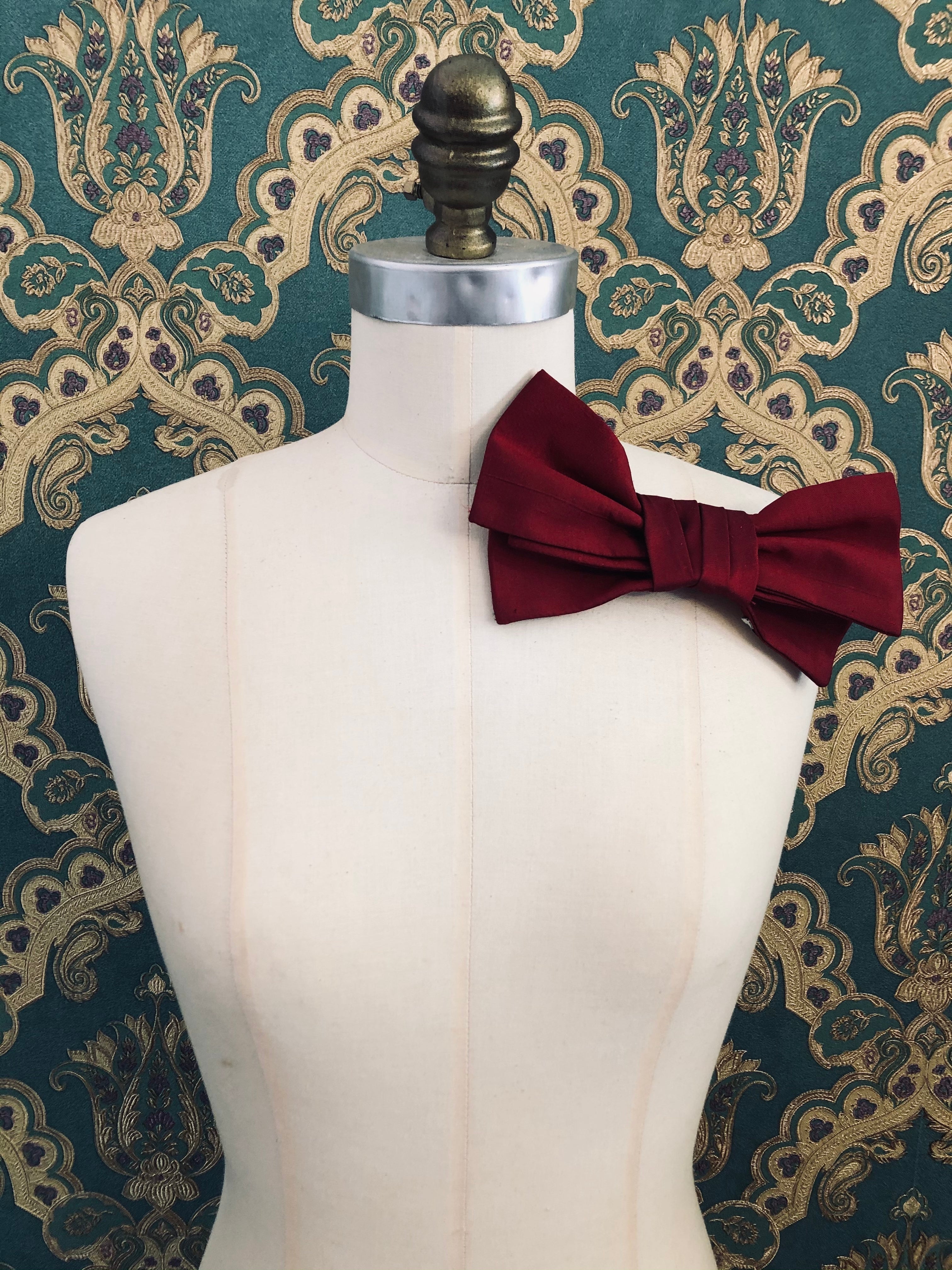 Broochella Marie Antionette silk bow brooch pin handmade luxury designer men's women's purple