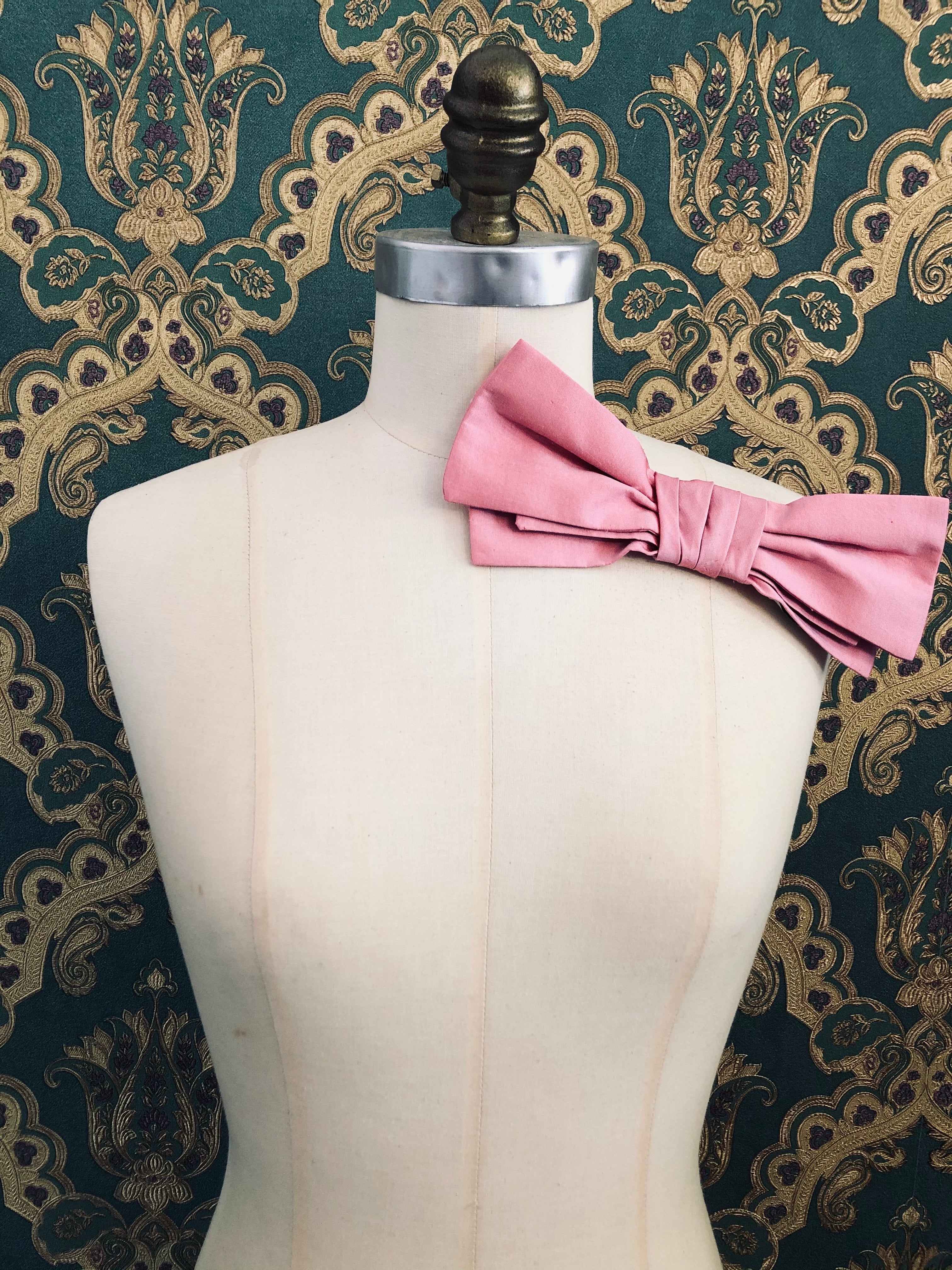 Broochella Marie Antionette silk bow brooch pin handmade luxury designer men's women's pink