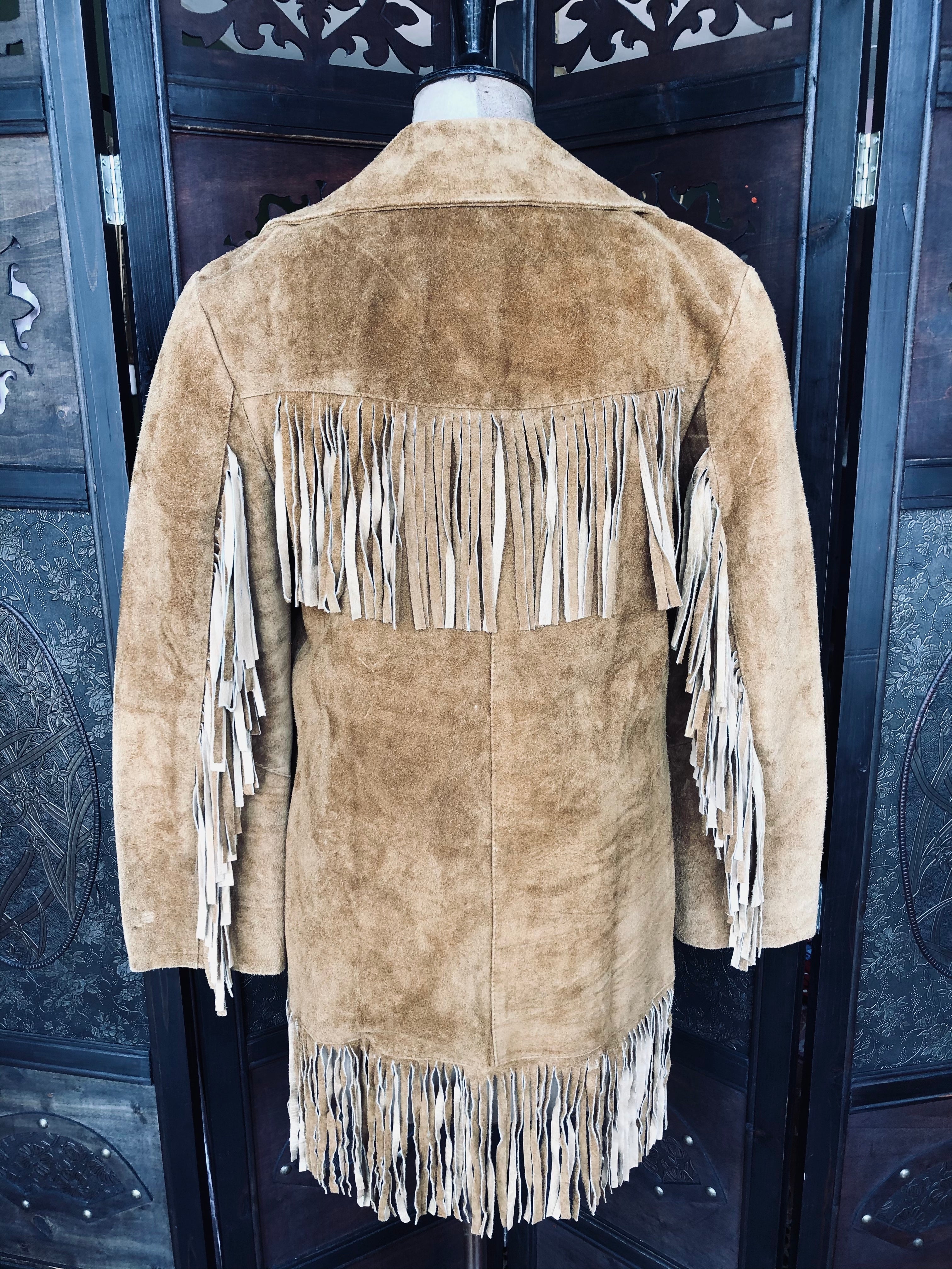 Jhill Hats & Clothing Suede Fringe Jacket – Size Small