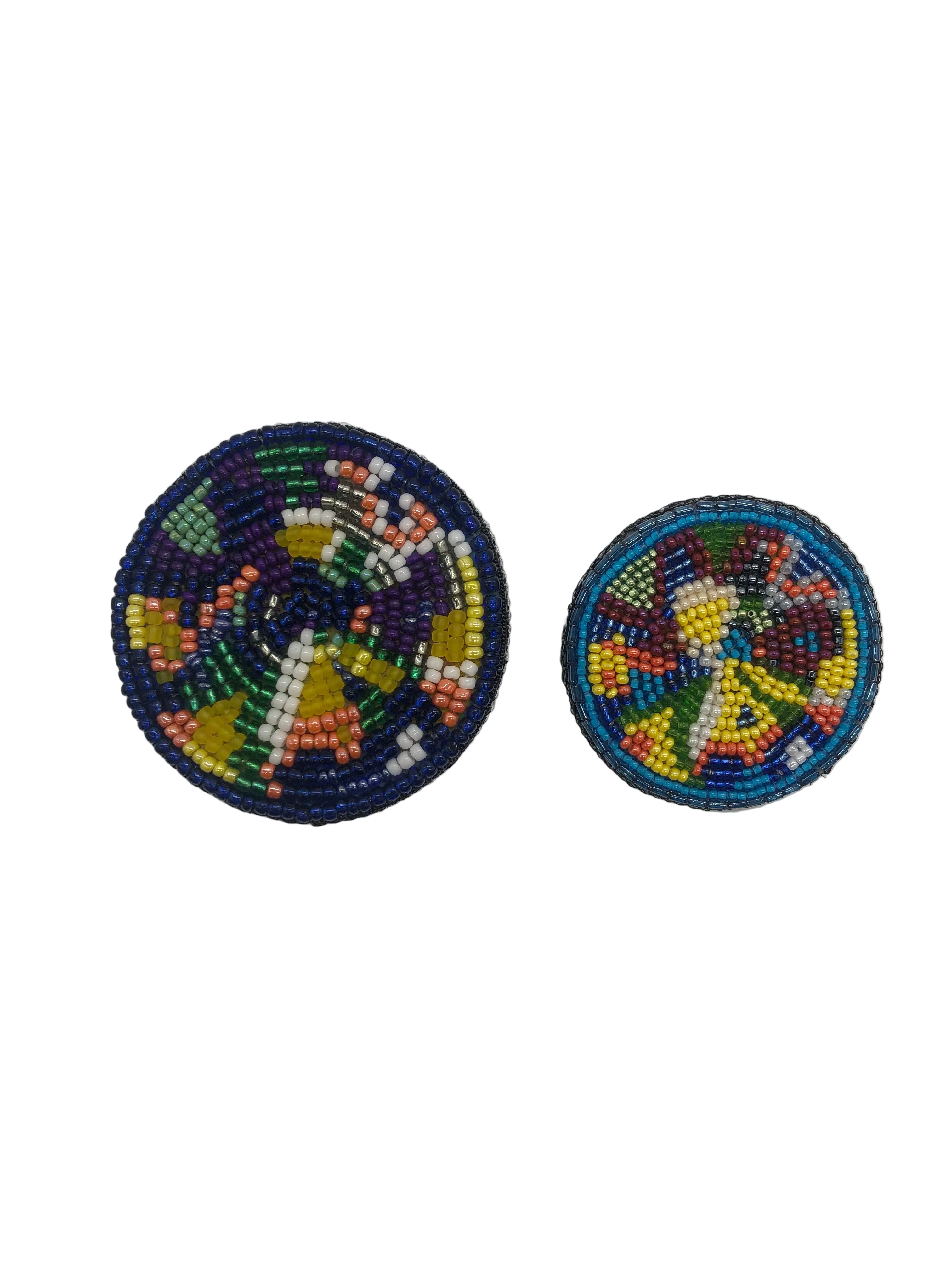 Broochella Men's Viva La Gioia brooch pin hand beaded multicolour handmade designer luxury small and large