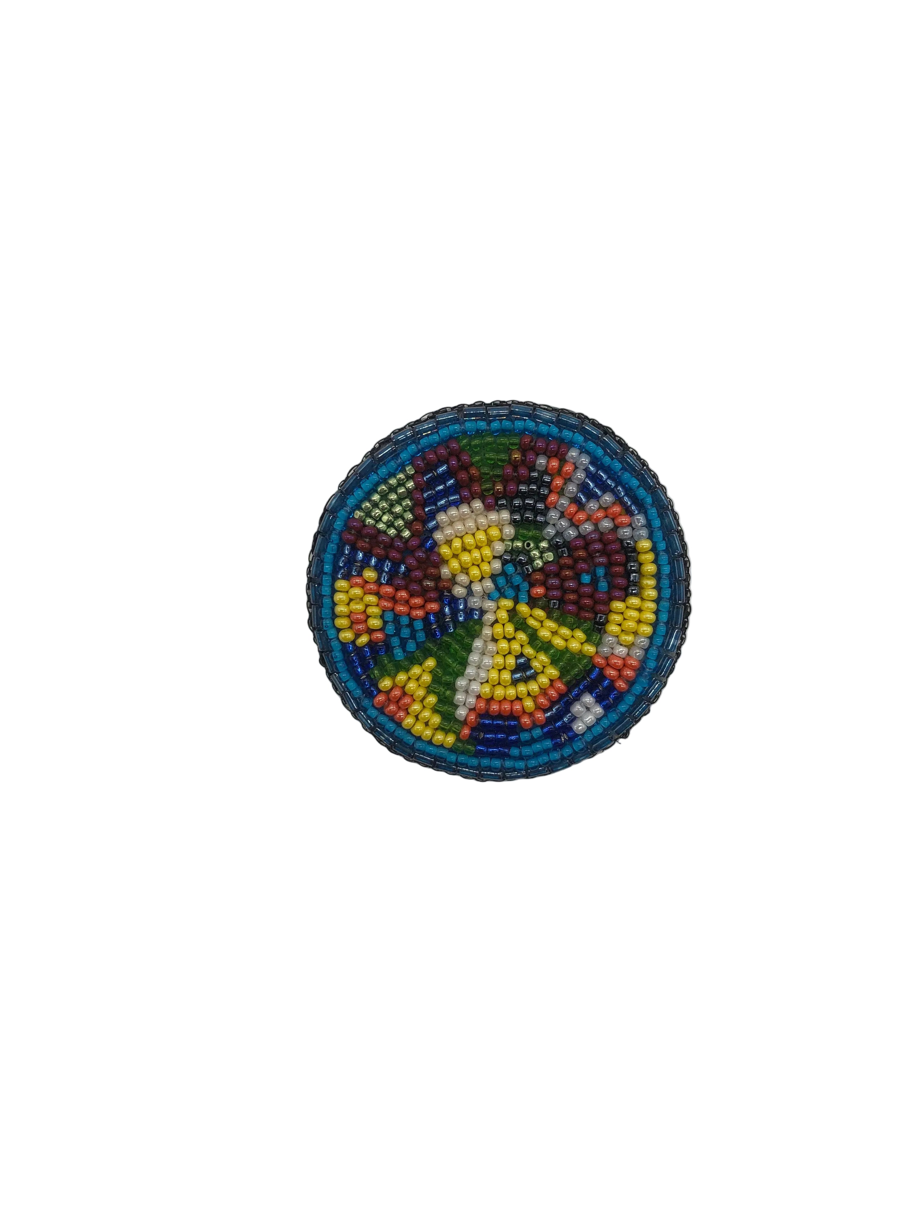 Broochella Men's Viva La Gioia brooch pin hand beaded multicolour handmade designer luxury small