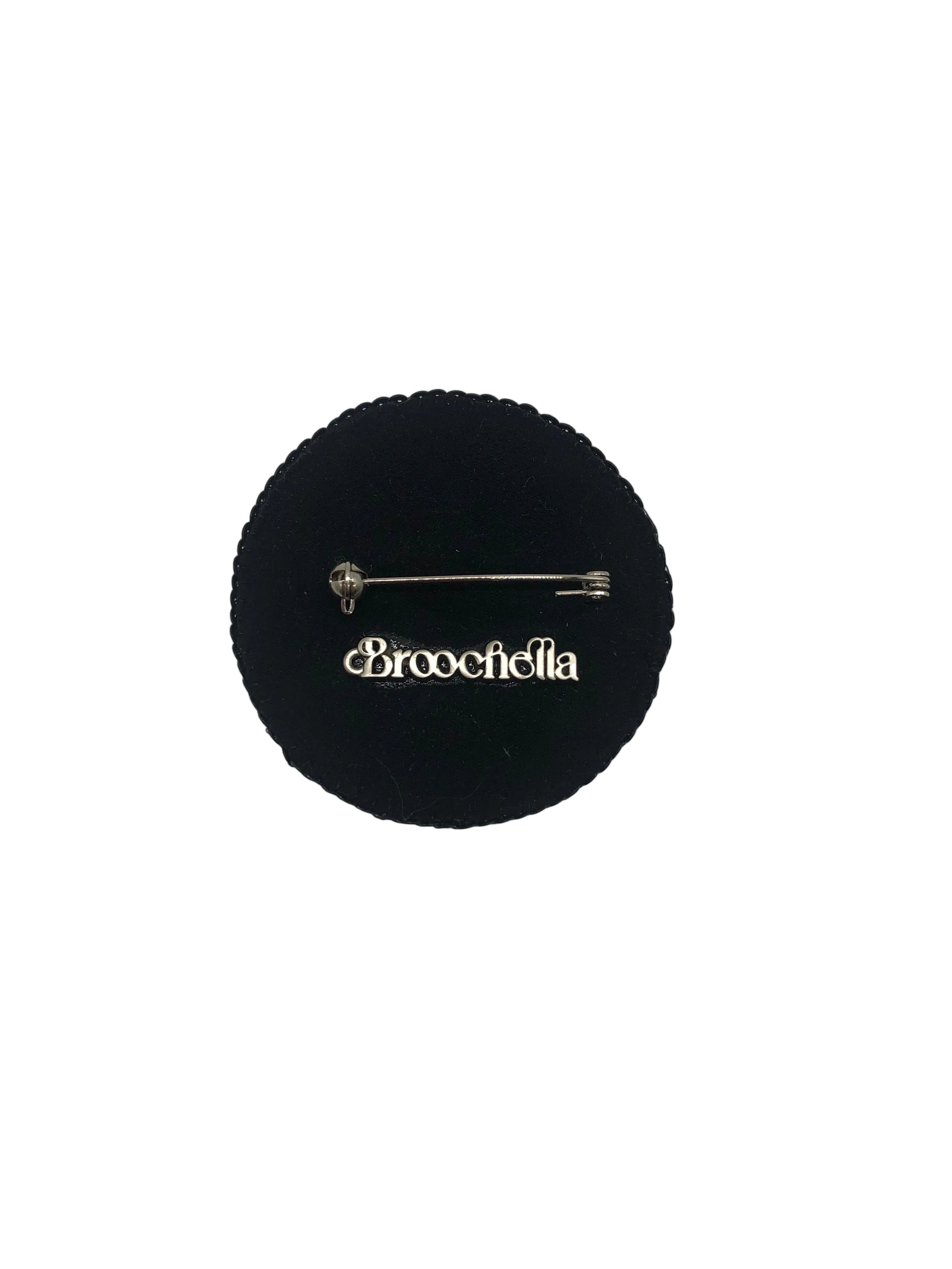 Broochella Men's Viva La Gioia brooch pin hand beaded multicolour handmade designer luxury small