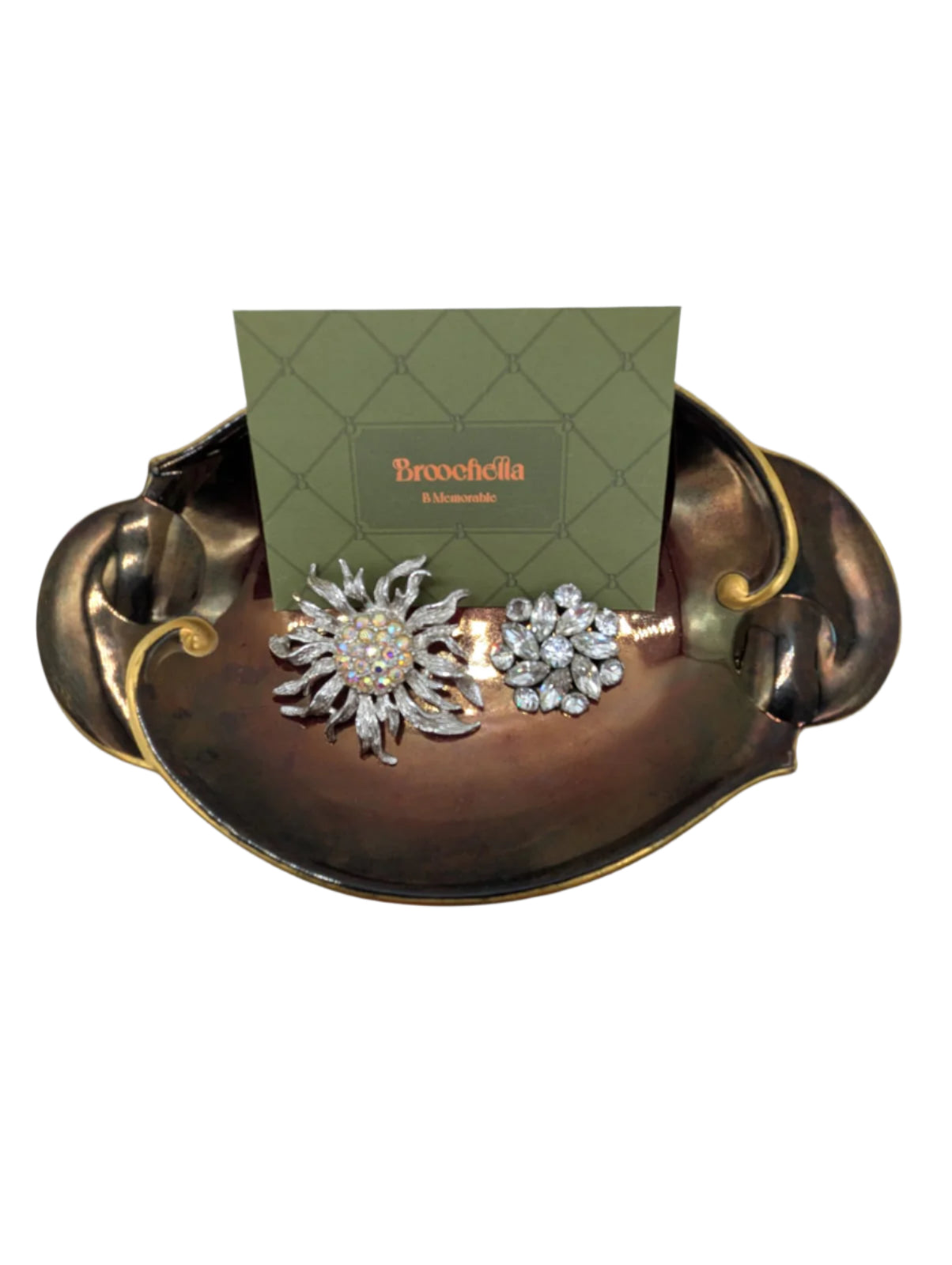 Starry Petal Bloom Vintage Brooch Pin Duo