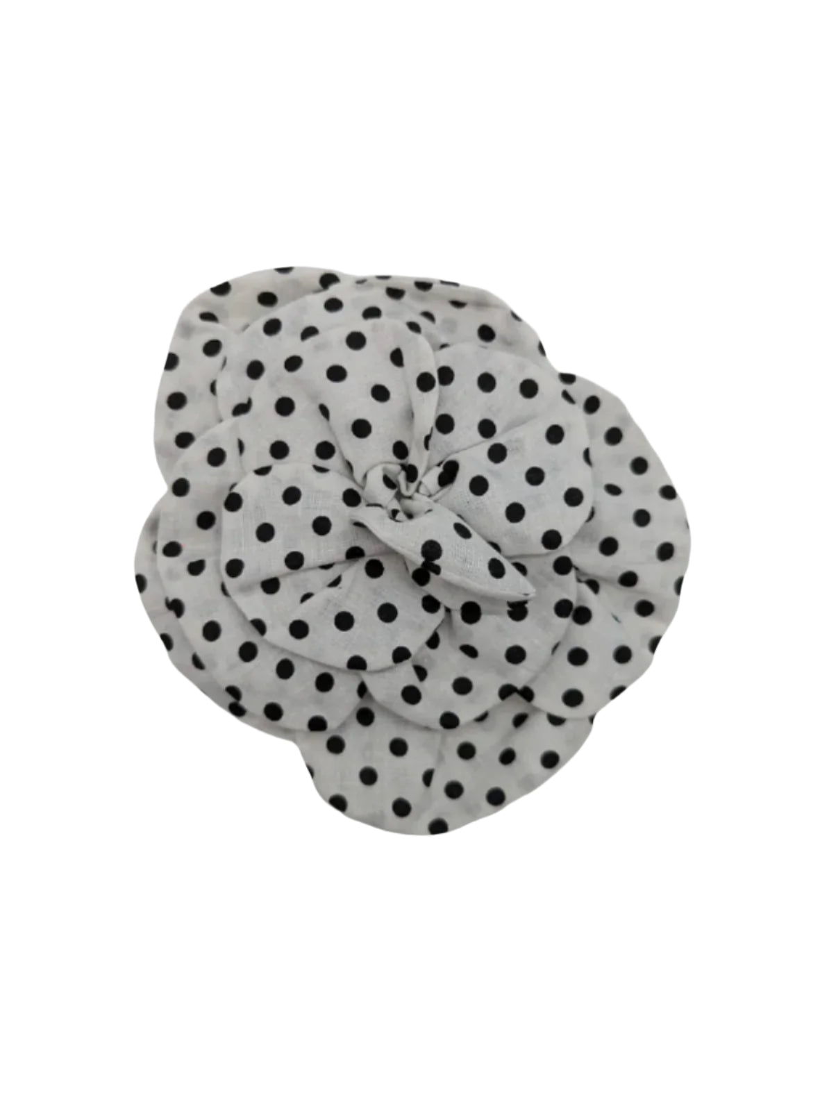 Broochella florella flower brooch pin black white polka dot spot cotton handmade luxury designer men’s women’s 