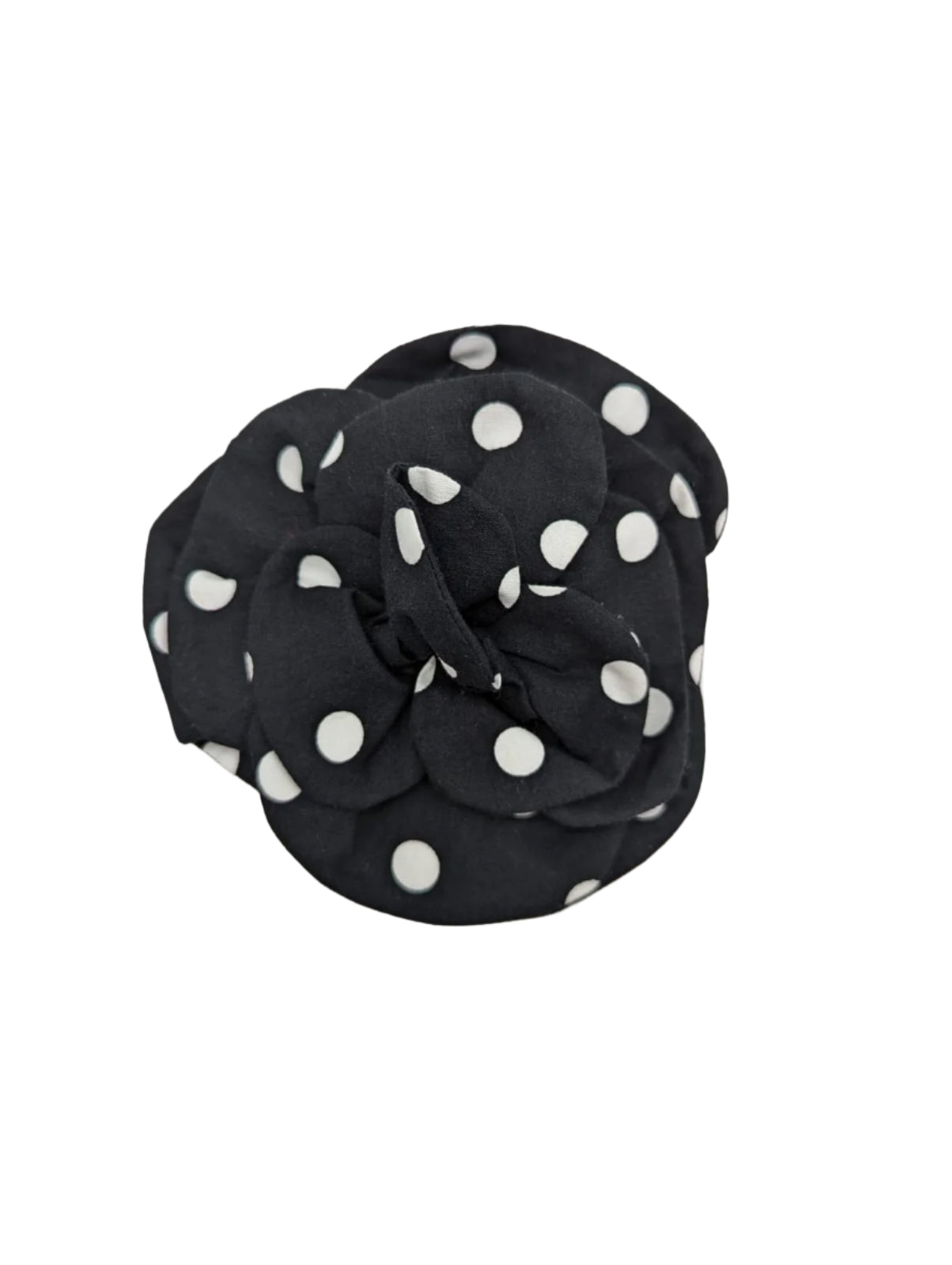 Broochella florella flower brooch pin black white polka dot spot cotton handmade luxury designer men’s women’s 