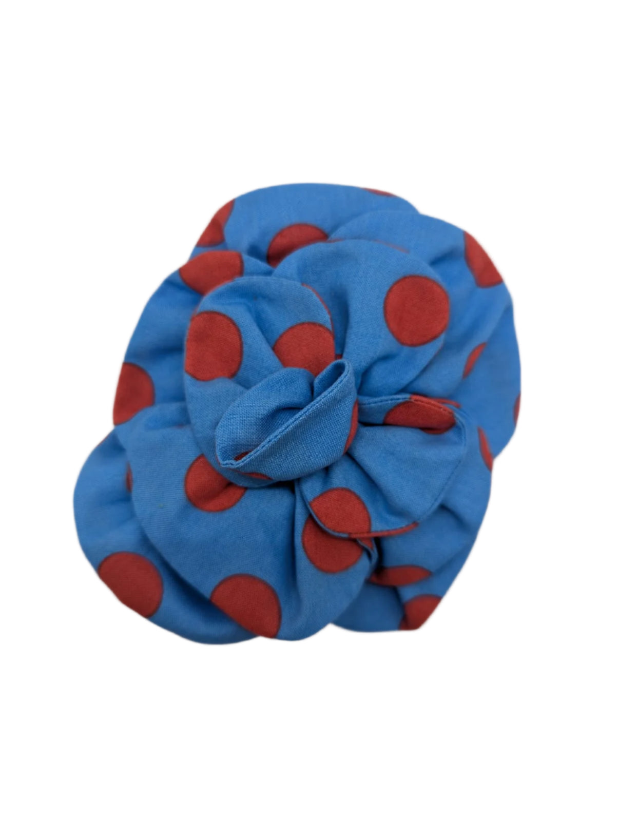 Broochella florella flower brooch pin red blue spot polka dot cotton handmade luxury designer women’s men’s 