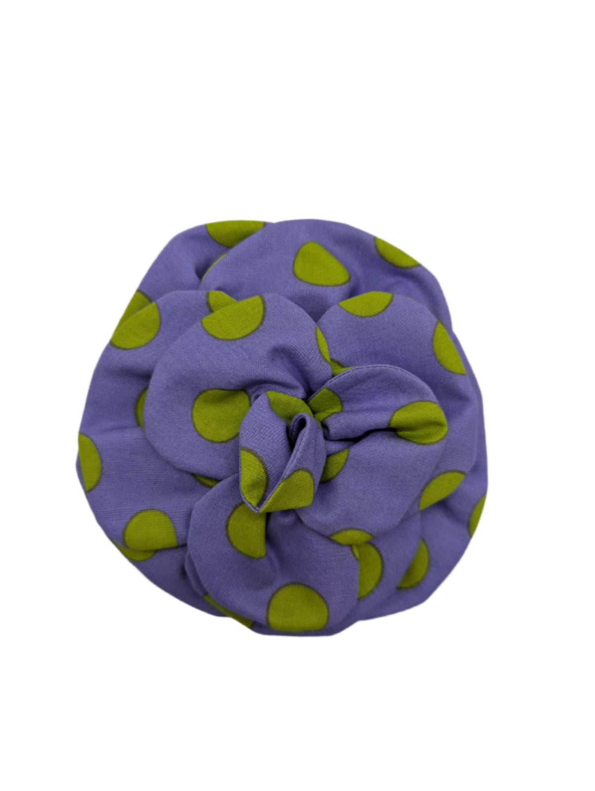 Broochella florella flower brooch pin green purple polka dot spot cotton handmade luxury designer women’s men’s 