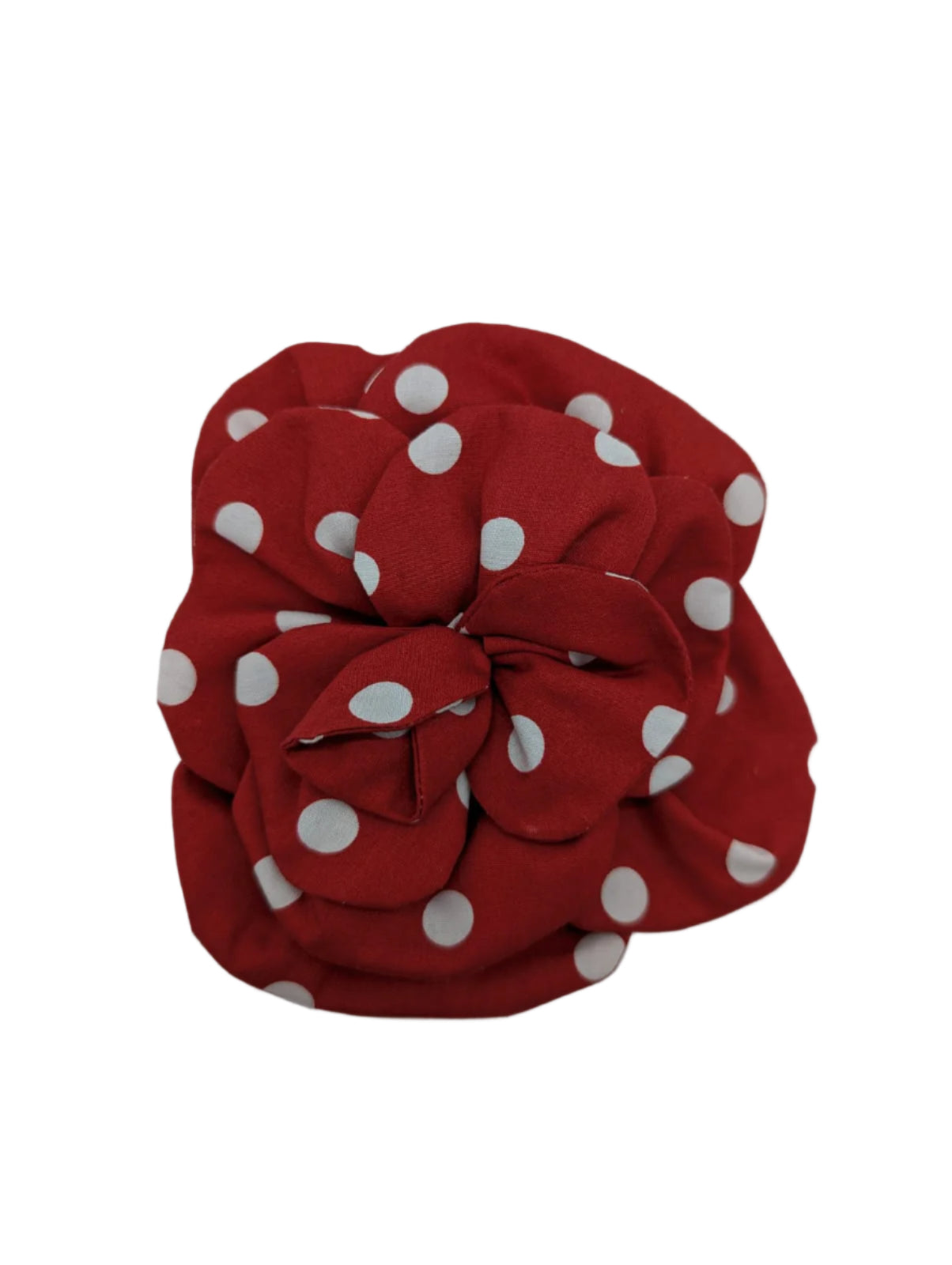 Broochella florella flower brooch pin red white spot polka dot cotton handmade luxury designer men’s women’s 
