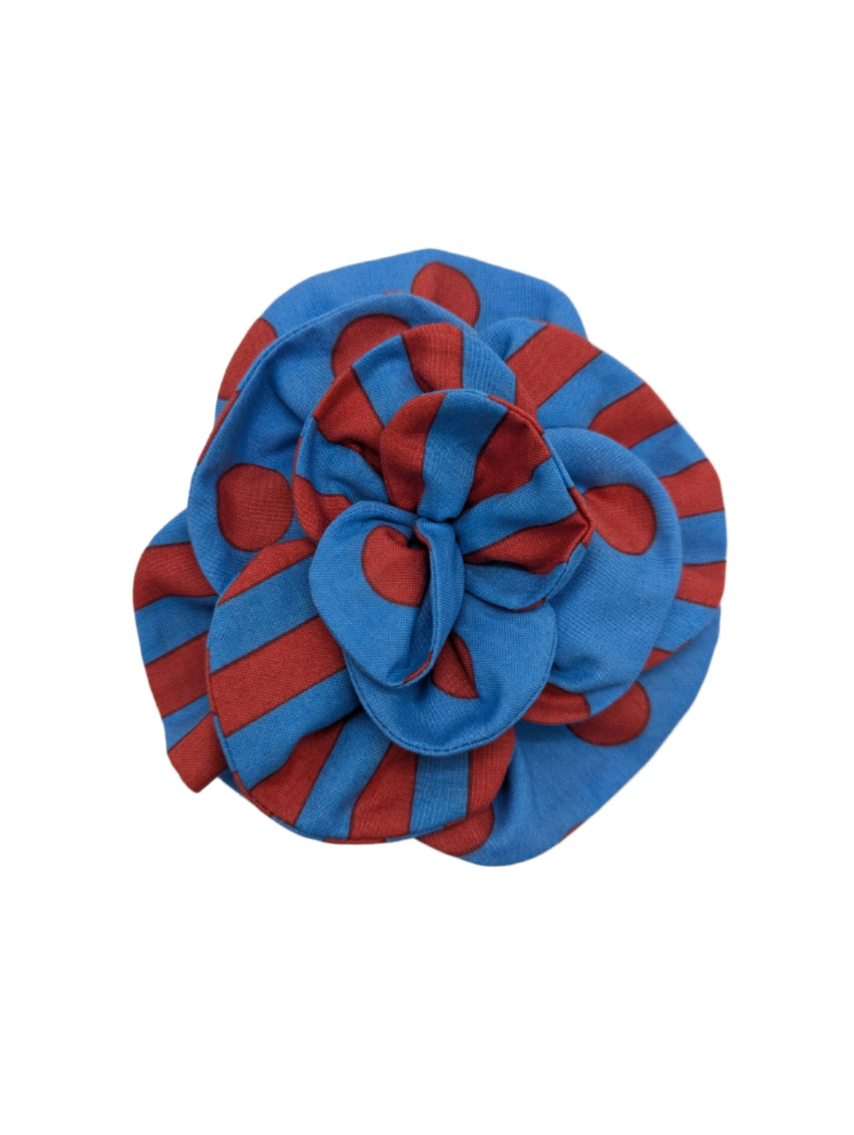 Broochella florella spot stripe flower brooch red blue brooch pin handmade cotton designer luxury men’s women’s 