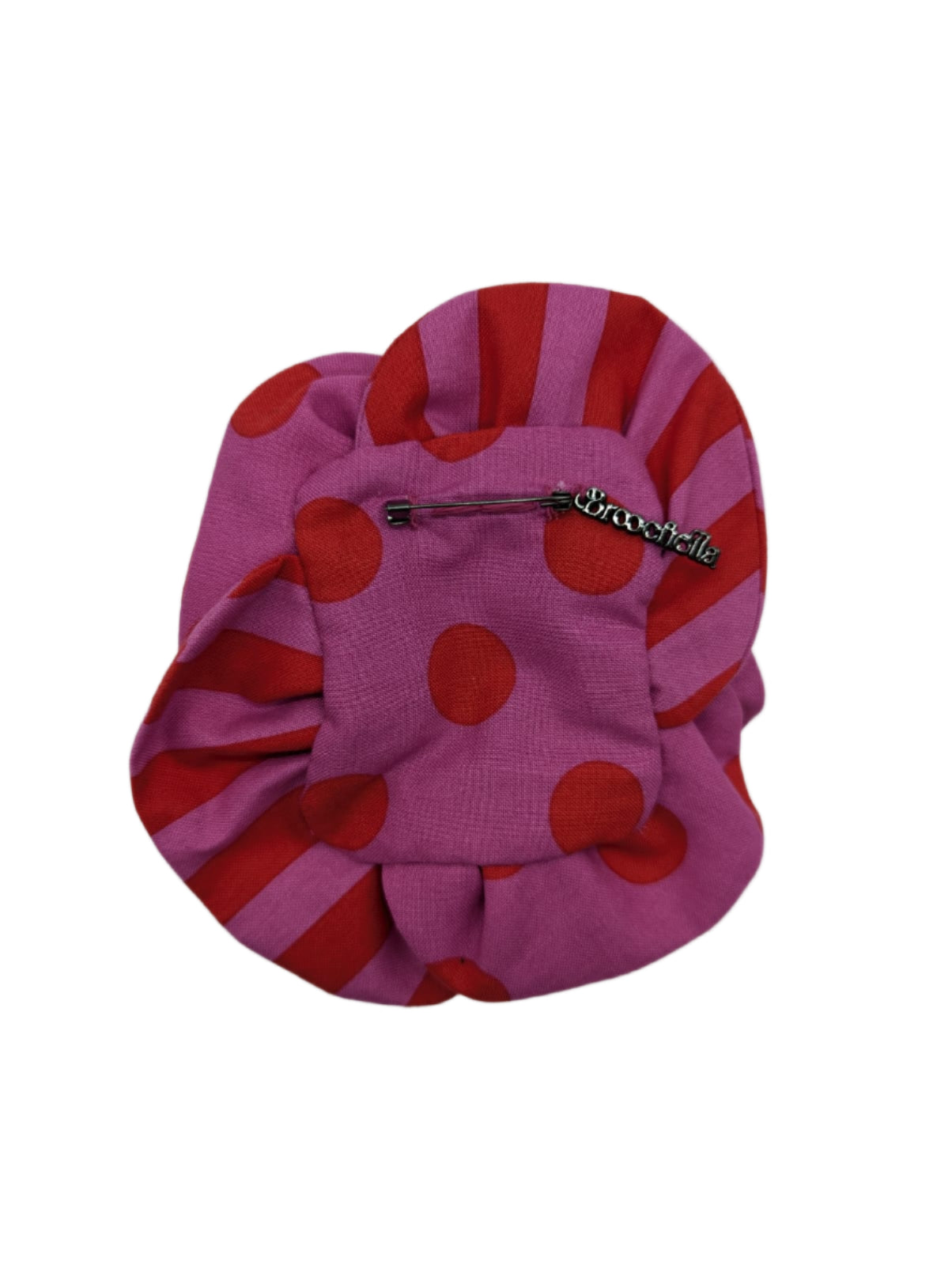 Broochella florella spot stripe flower brooch red pink cotton handmade luxury designer men’s women’s 